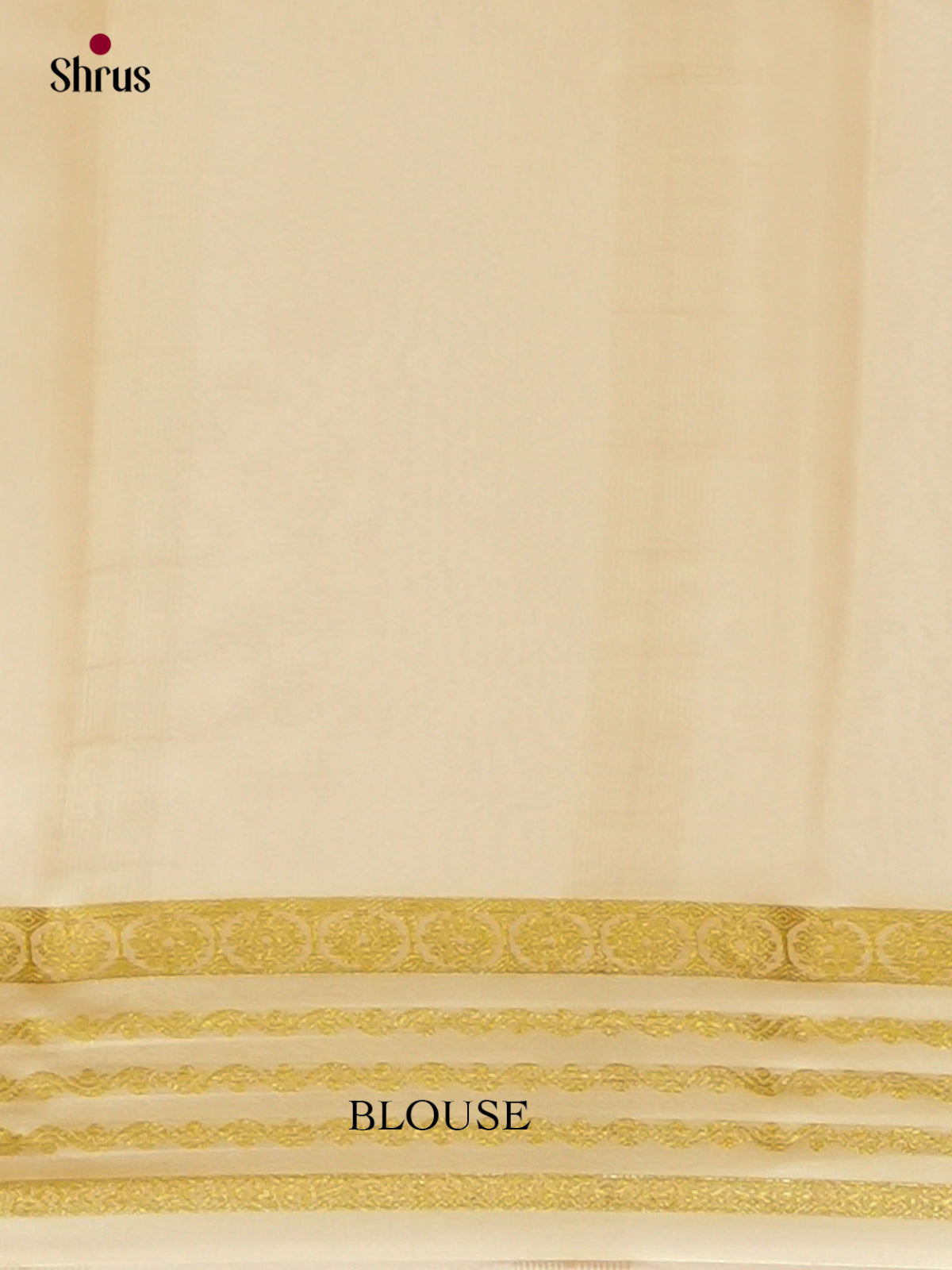 Red Mysore Silk Saree | Off-White Contrast Border