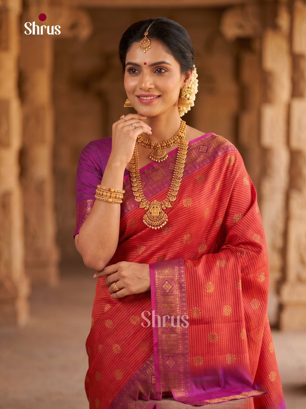 Kanchipuram silk Saree - EGS03047 - Shop on Shrus.com