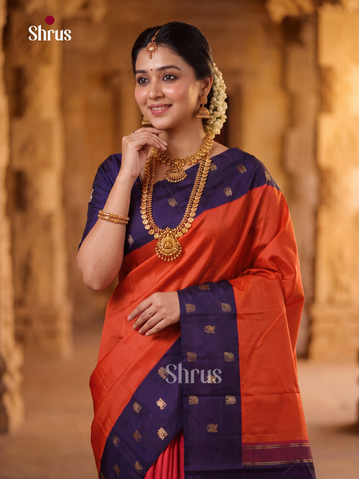 Kanchipuram silk Saree - EGS03151 - Shop on Shrus.com
