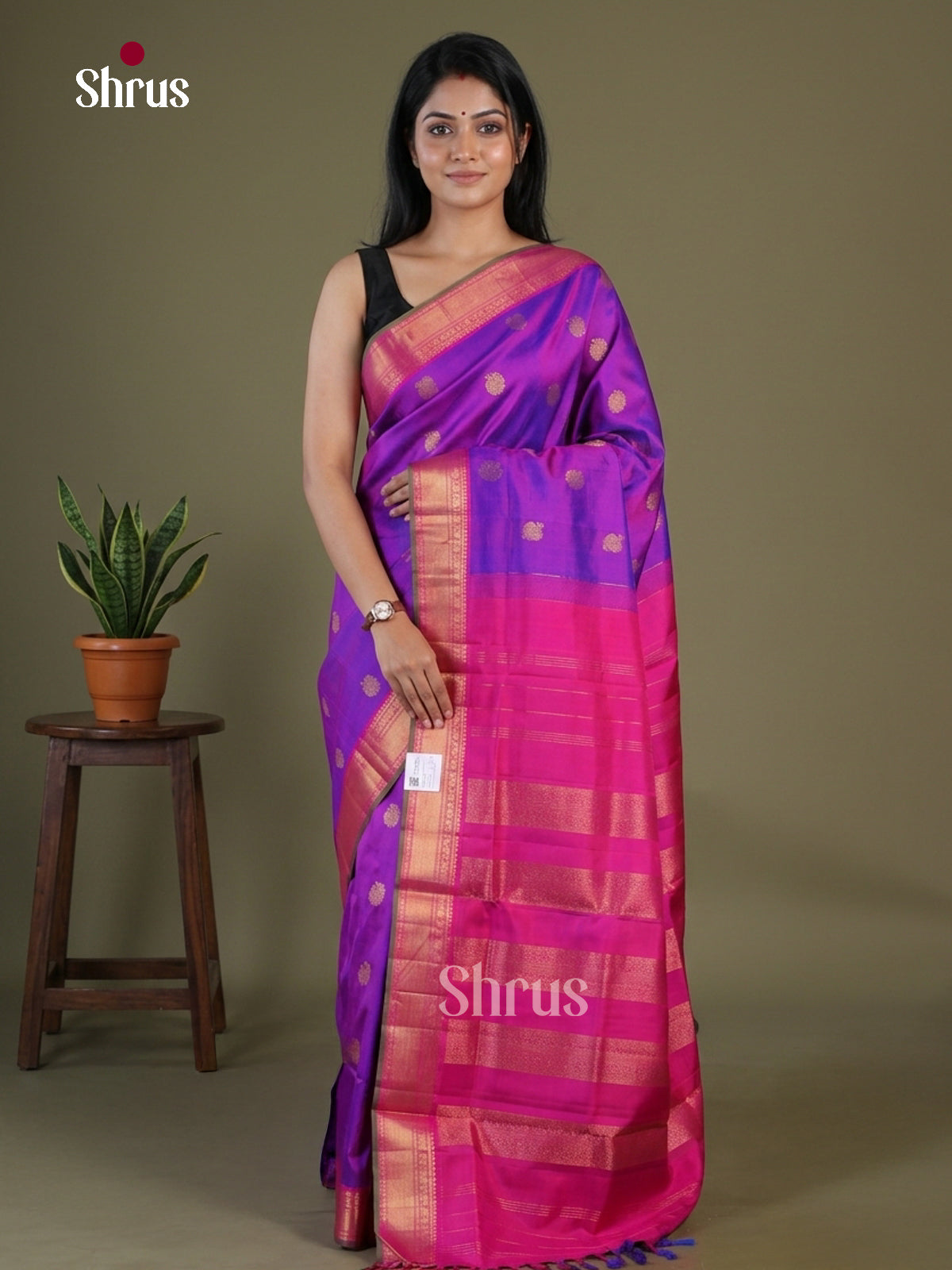 Kanchipuram silk 9Yards Saree - EGS03187