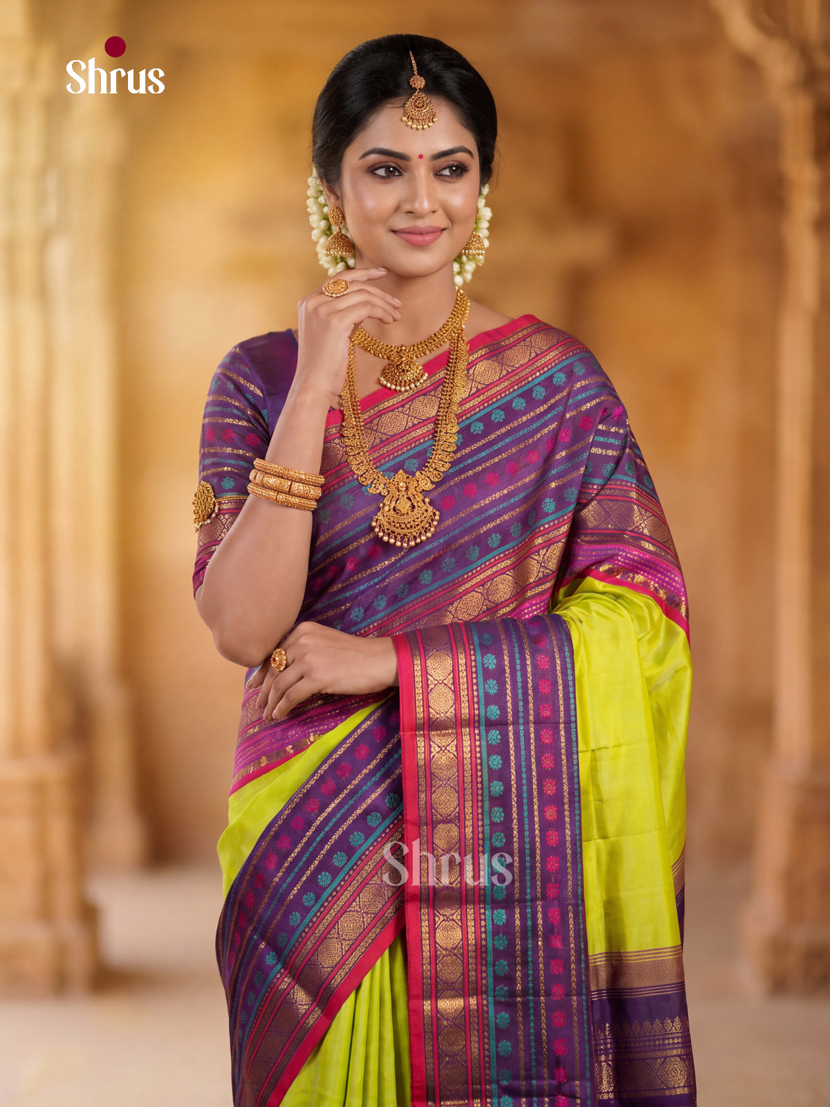 Kanchipuram silk Saree - EGS03270 - Shop on Shrus.com