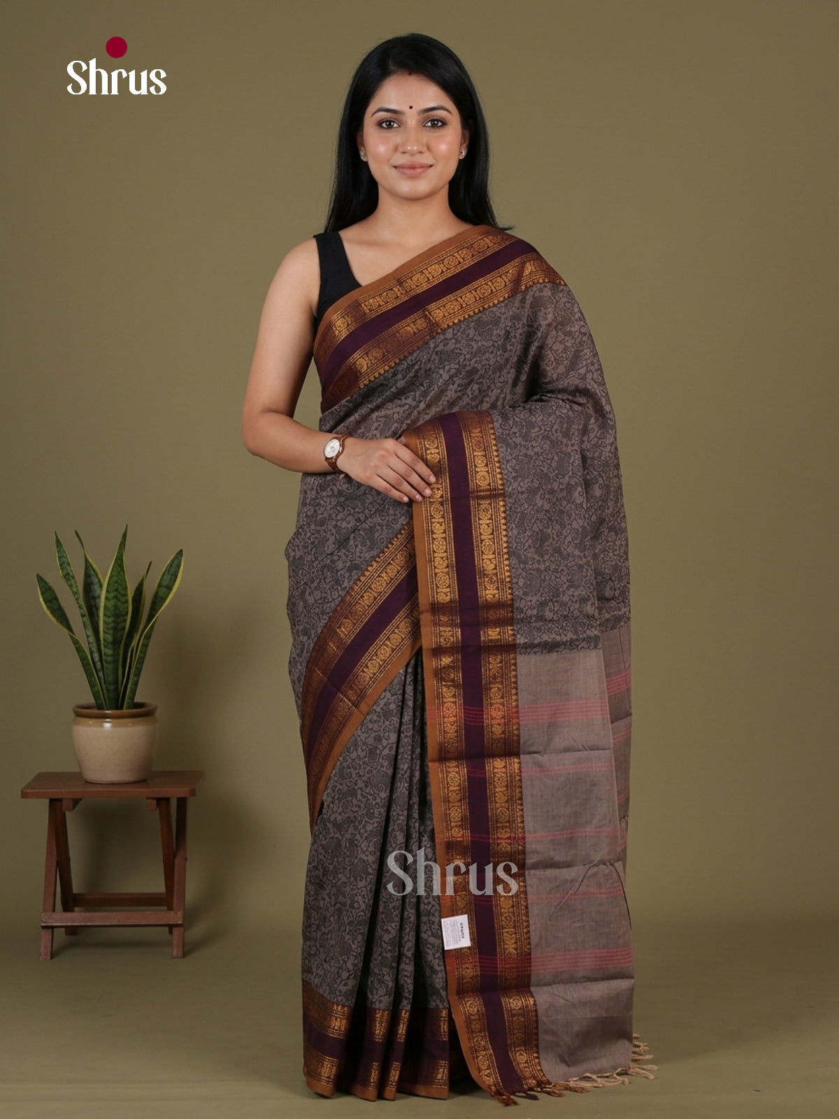 Kanchi Cotton Saree - EGS06018 - Shop on Shrus.com