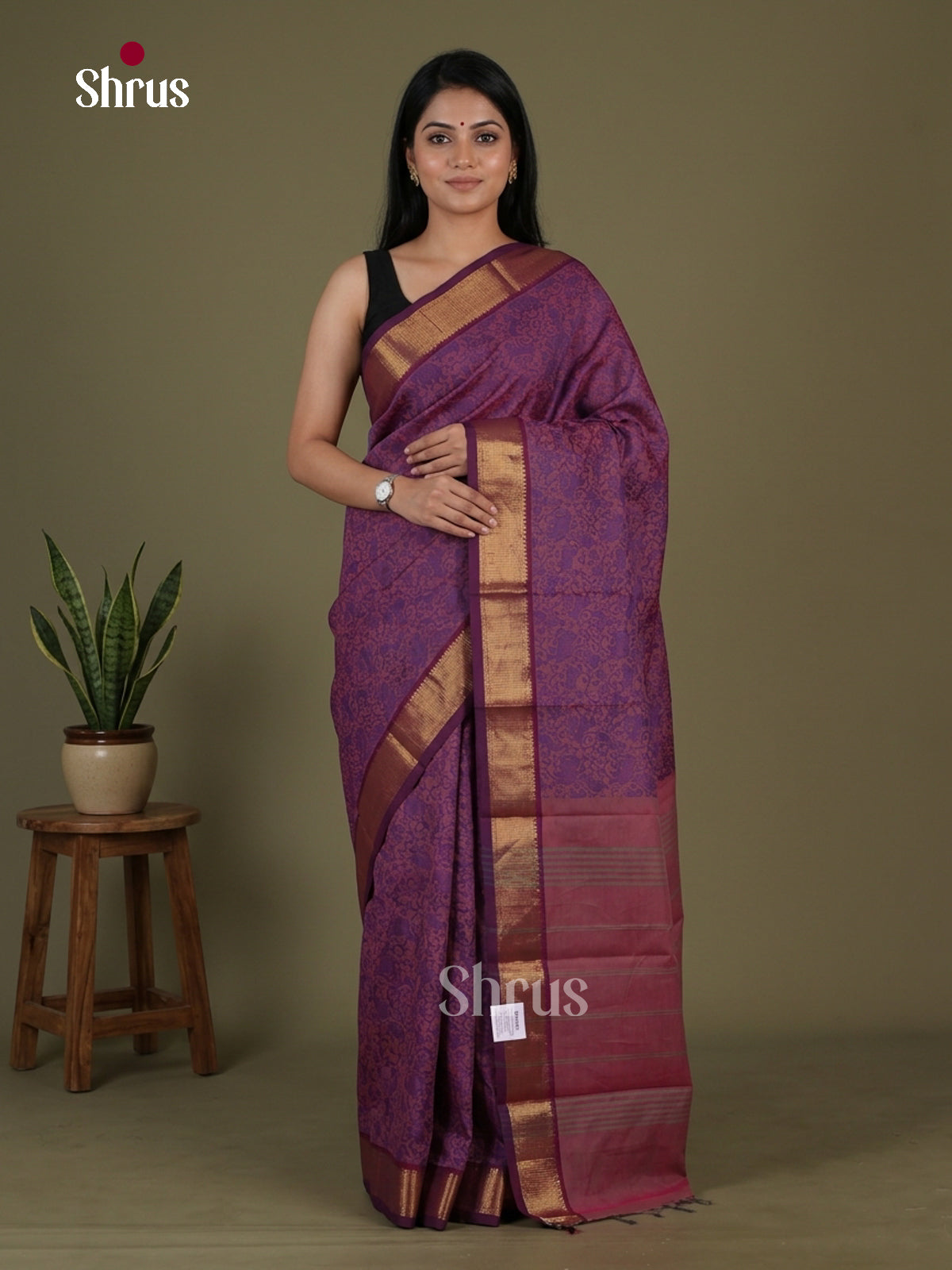 Kanchi Cotton Saree - EGS06028 - Shop on Shrus.com