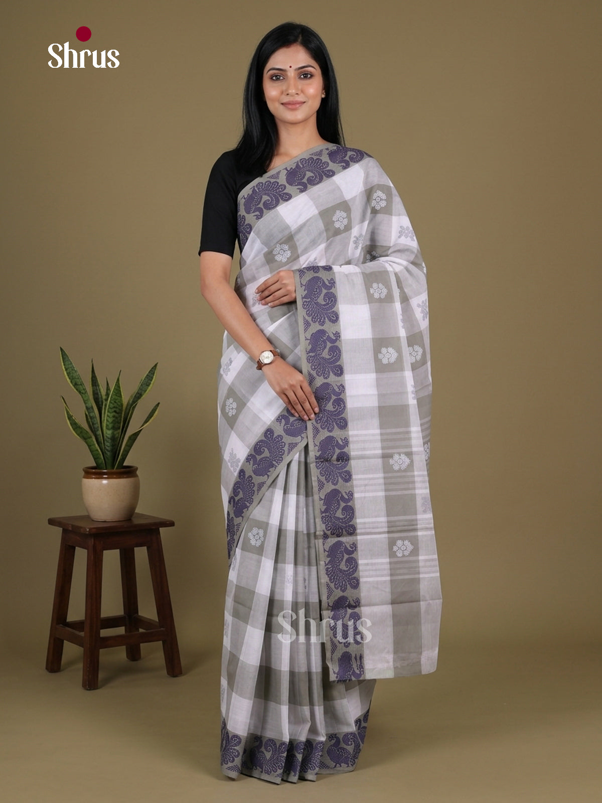 Chettinad Cotton Saree - EGS06048 - Shop on Shrus.com