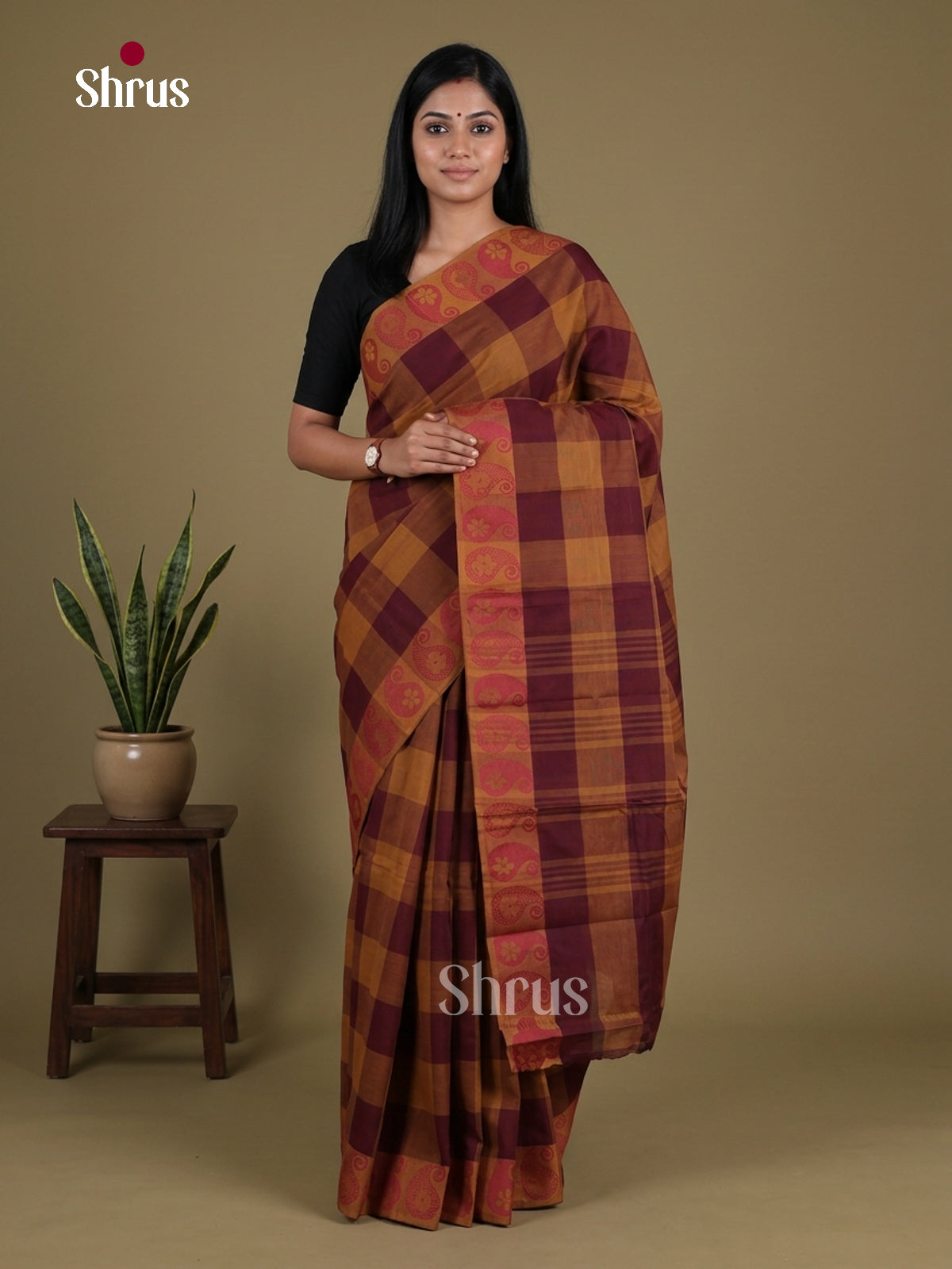 Chettinad Cotton Saree - EGS07003 - Shop on Shrus.com