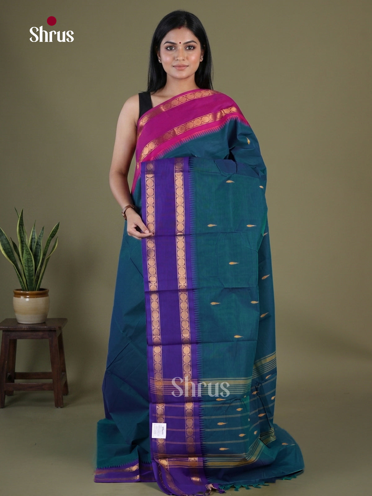 Chettinad Cotton Saree - EGS08002 - Shop on Shrus.com