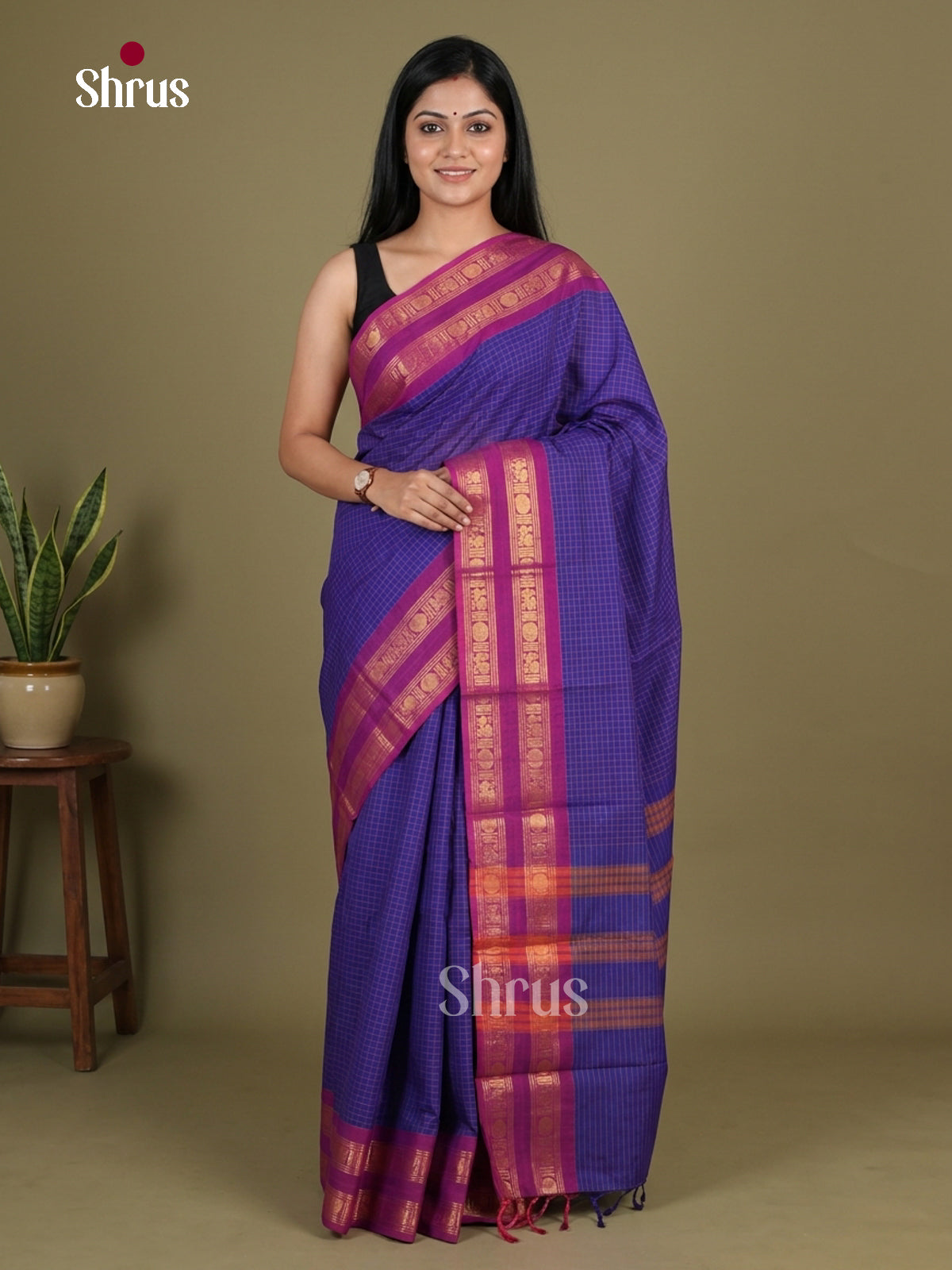 Chettinad Cotton Saree - EGS08052 - Shop on Shrus.com