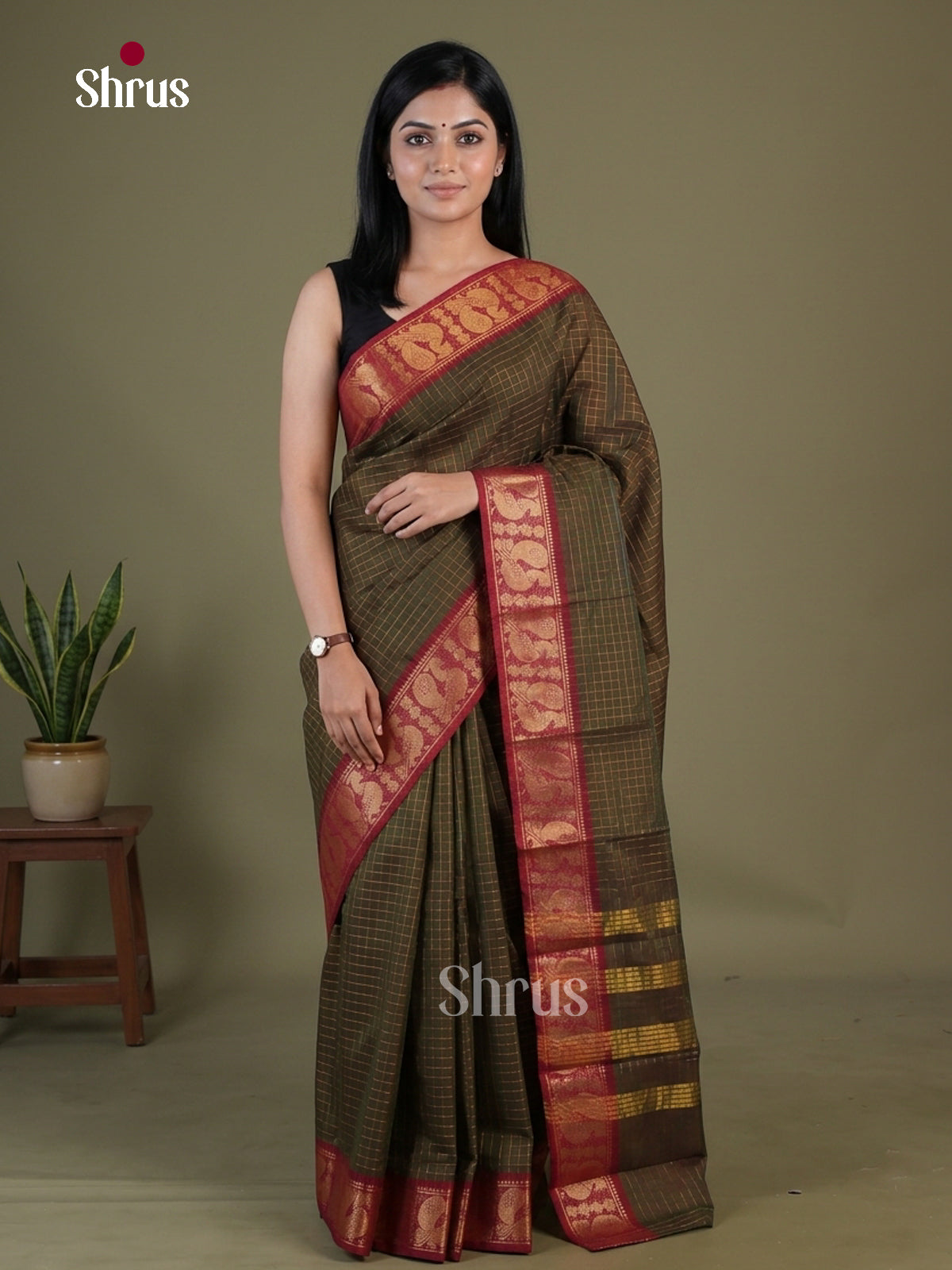 Sungudi Cotton Saree - EGS09043
