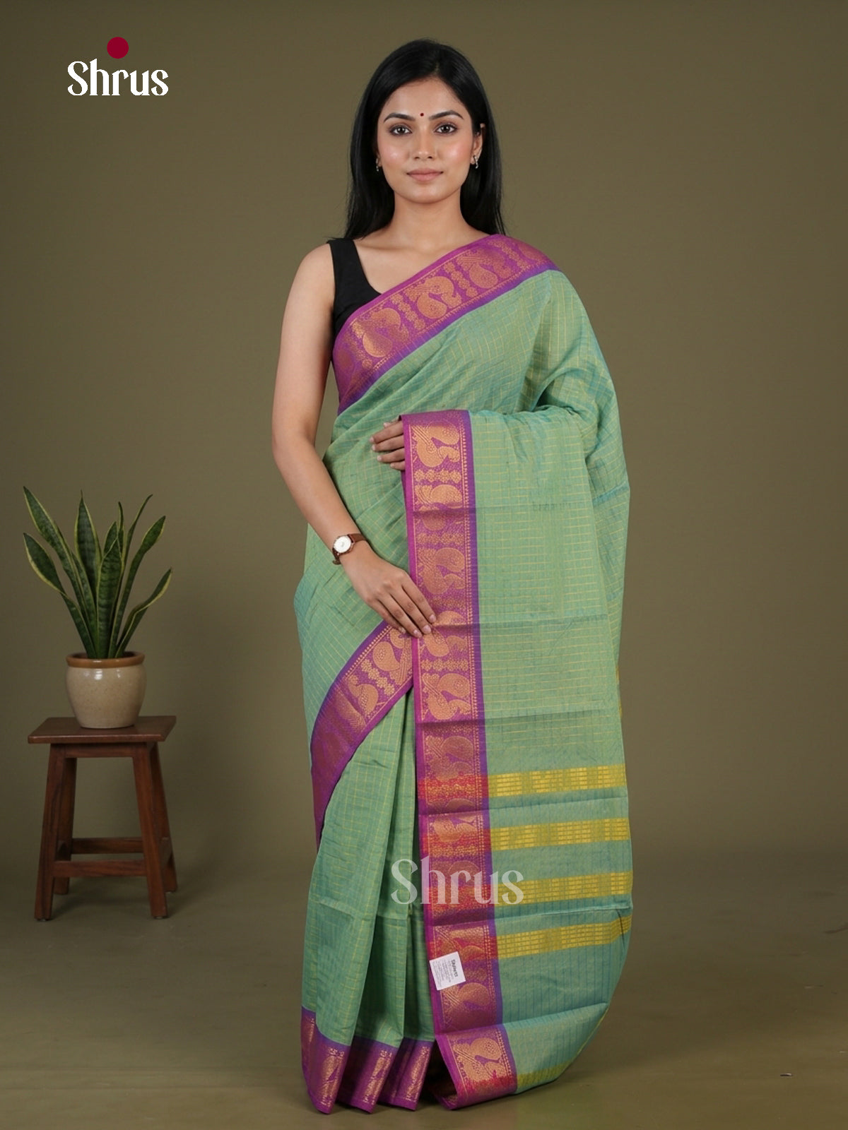 Sungudi Cotton Saree - EGS09054
