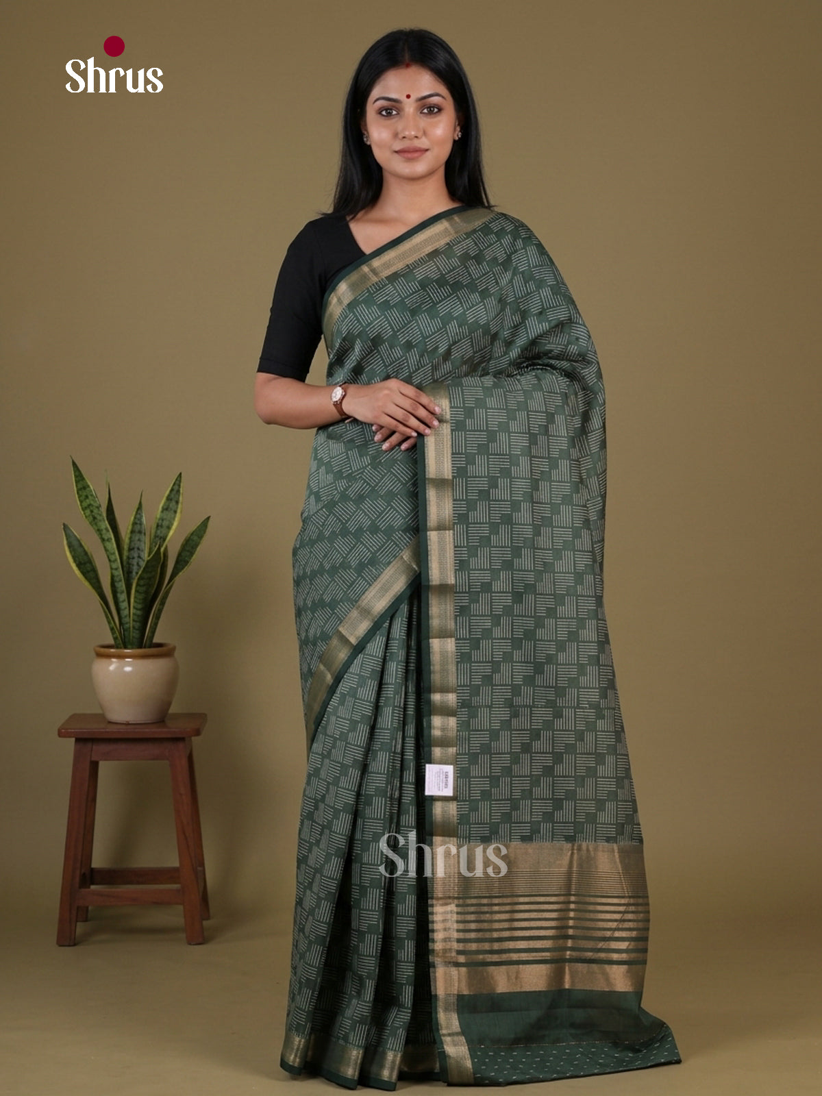 Semi Rawsilk Saree - EGS10016 - Shop on Shrus.com