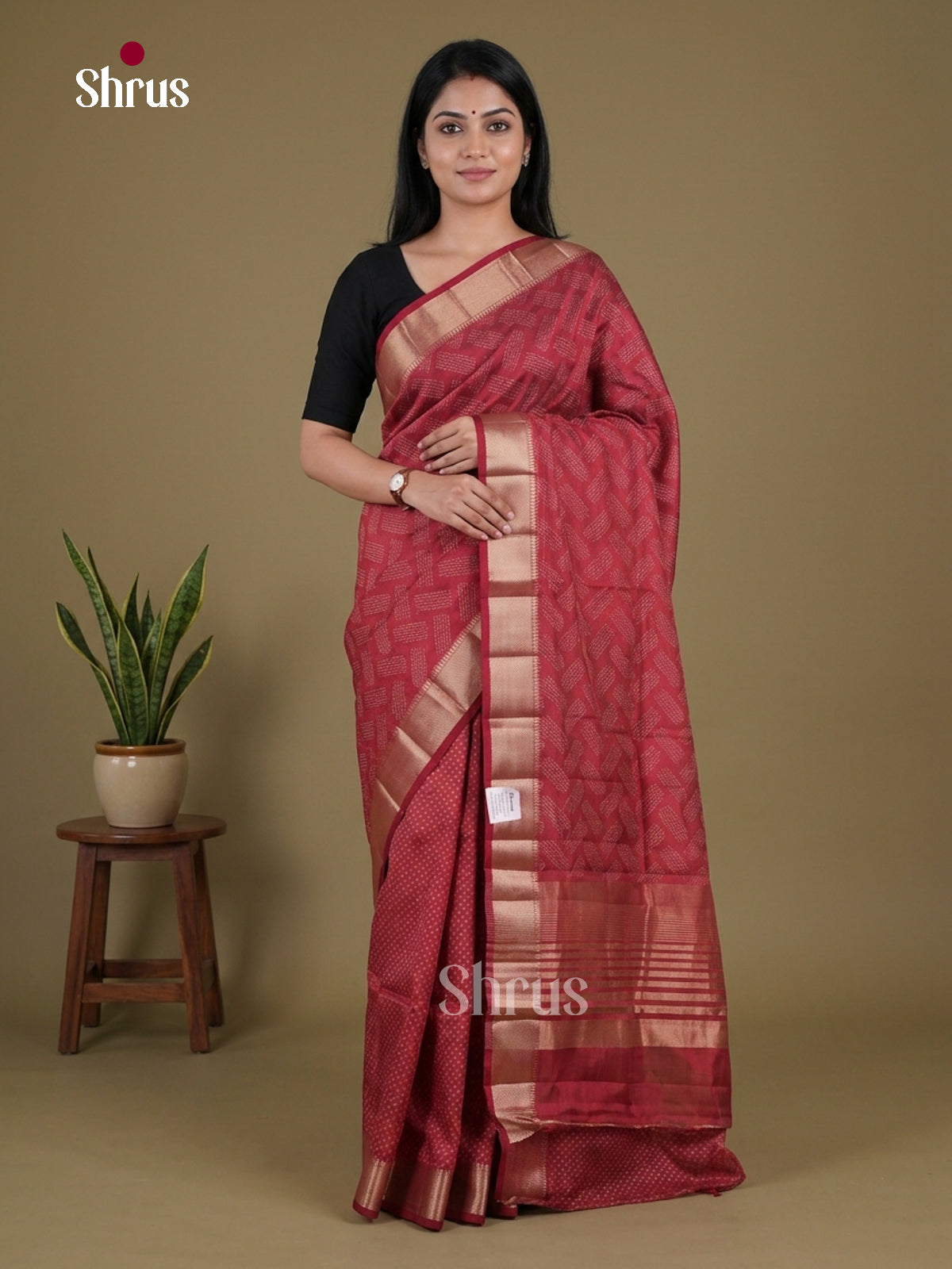 Semi Rawsilk Saree - EGS10017 - Shop on Shrus.com
