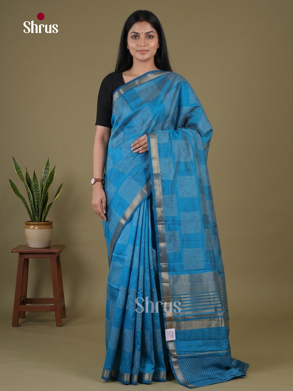 Semi Rawsilk Saree - EGS10033 - Shop on Shrus.com