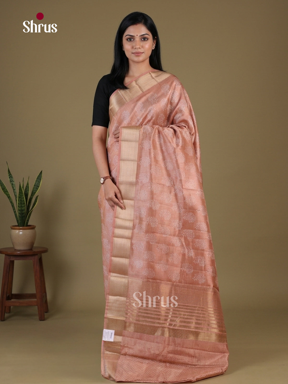 Semi Rawsilk Saree - EGS10073 - Shop on Shrus.com