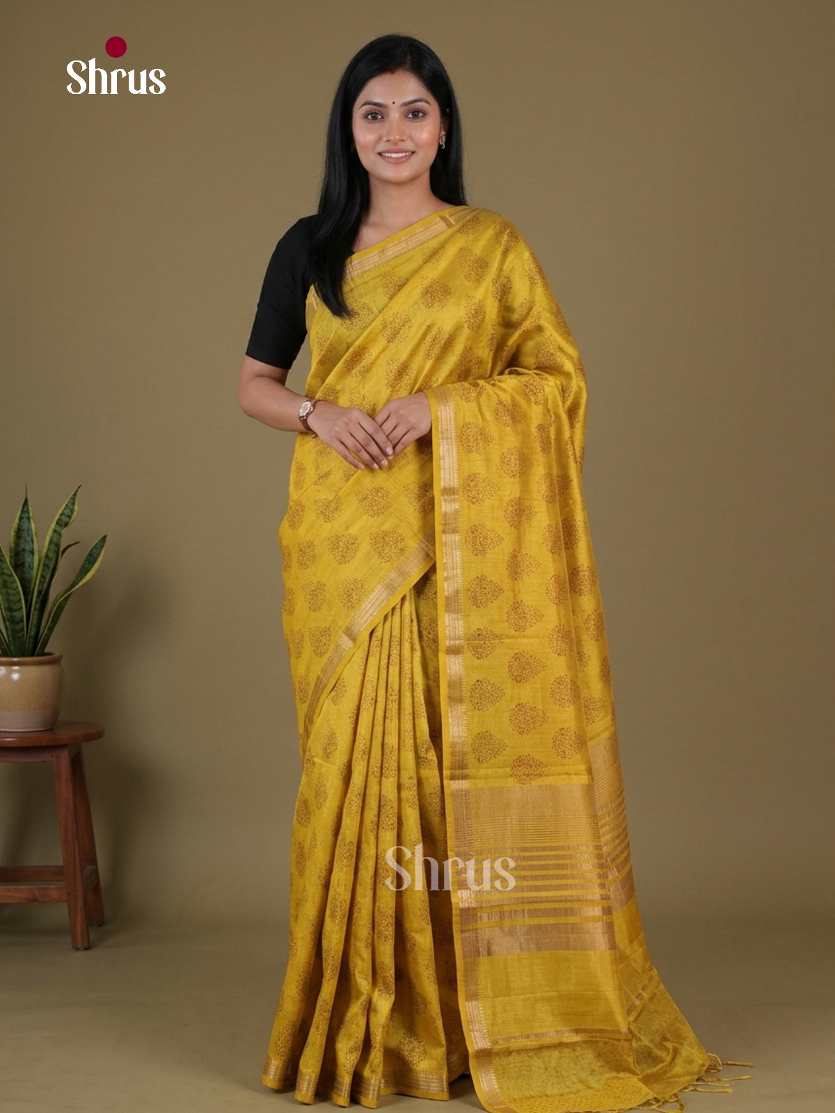 Semi Rawsilk Saree - EGS10078 - Shop on Shrus.com