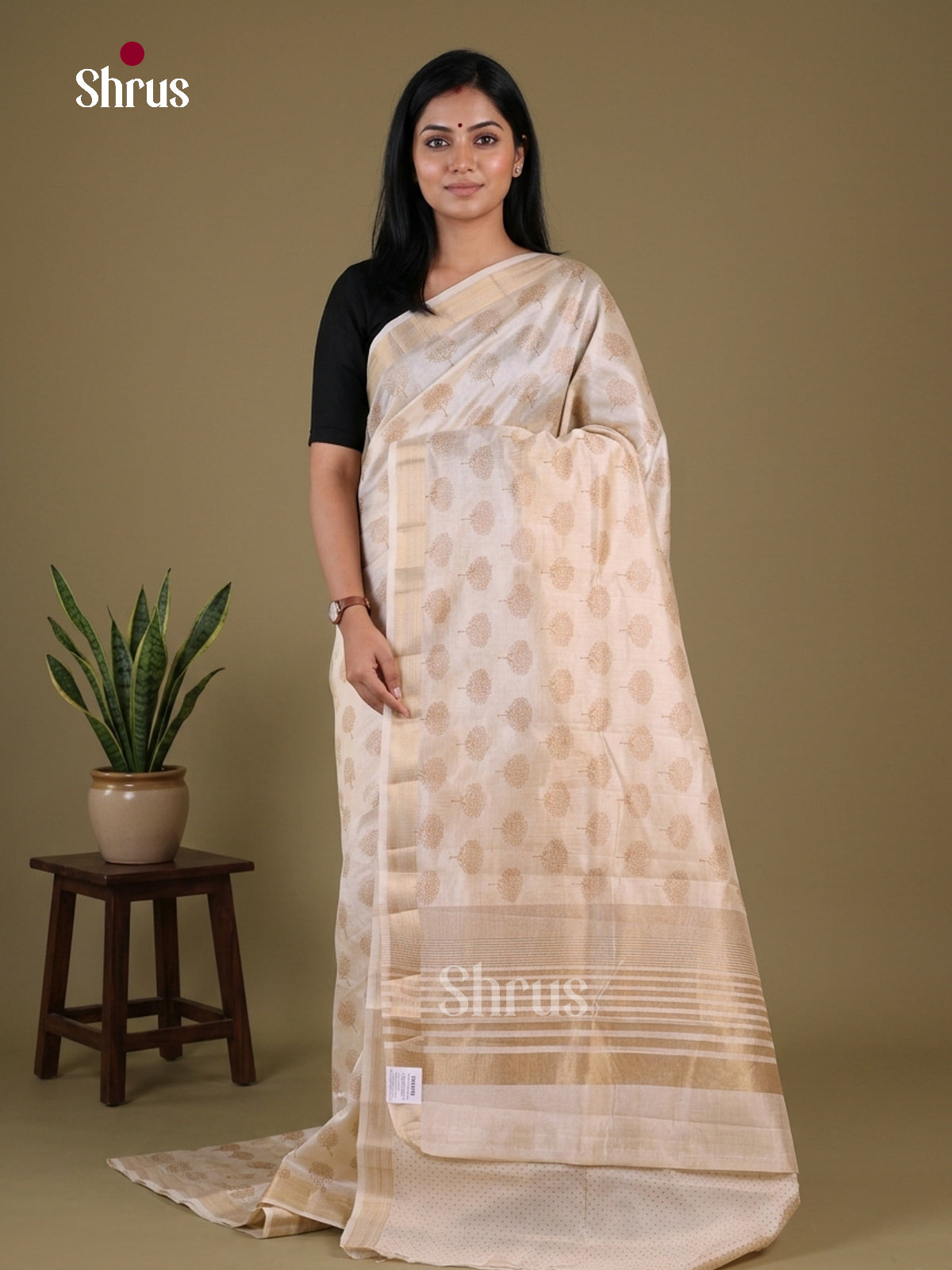 Semi Rawsilk Saree - EGS10087 - Shop on Shrus.com