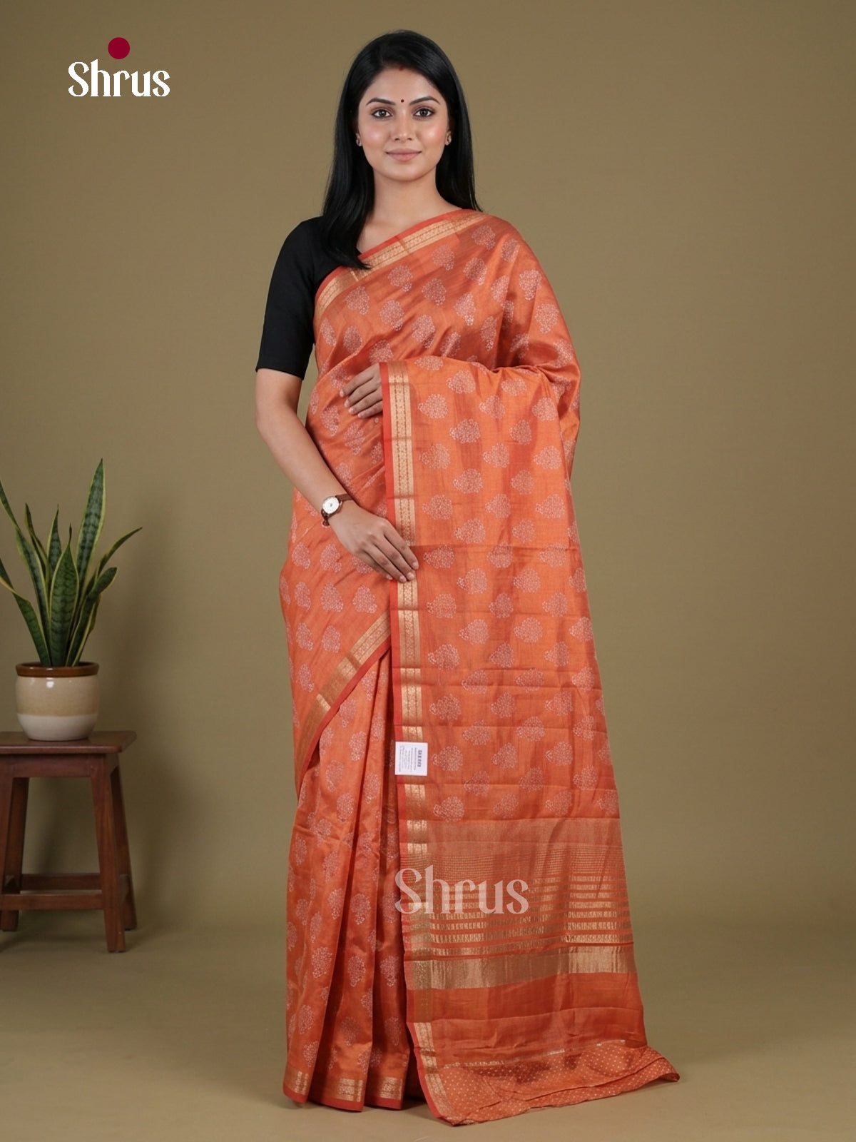Semi Rawsilk Saree - EGS10091 - Shop on Shrus.com