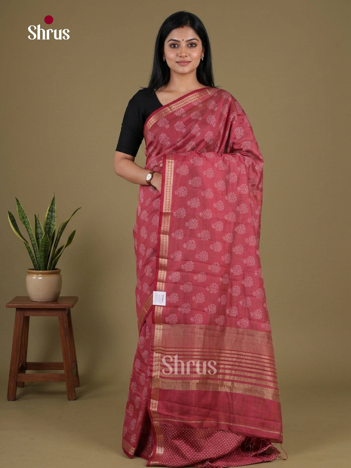Semi Rawsilk Saree - EGS10113 - Shop on Shrus.com