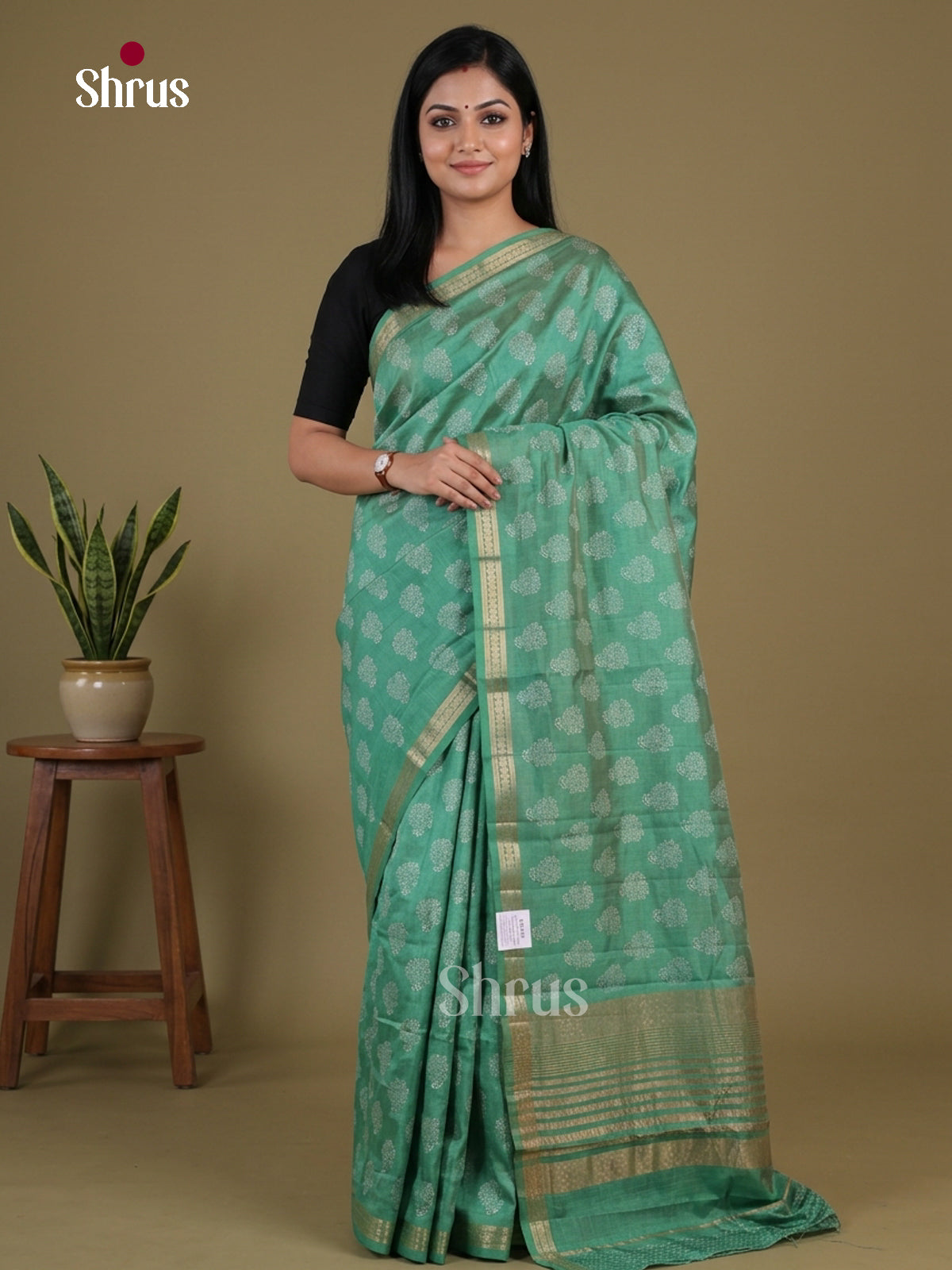 Semi Rawsilk Saree - EGS10115 - Shop on Shrus.com