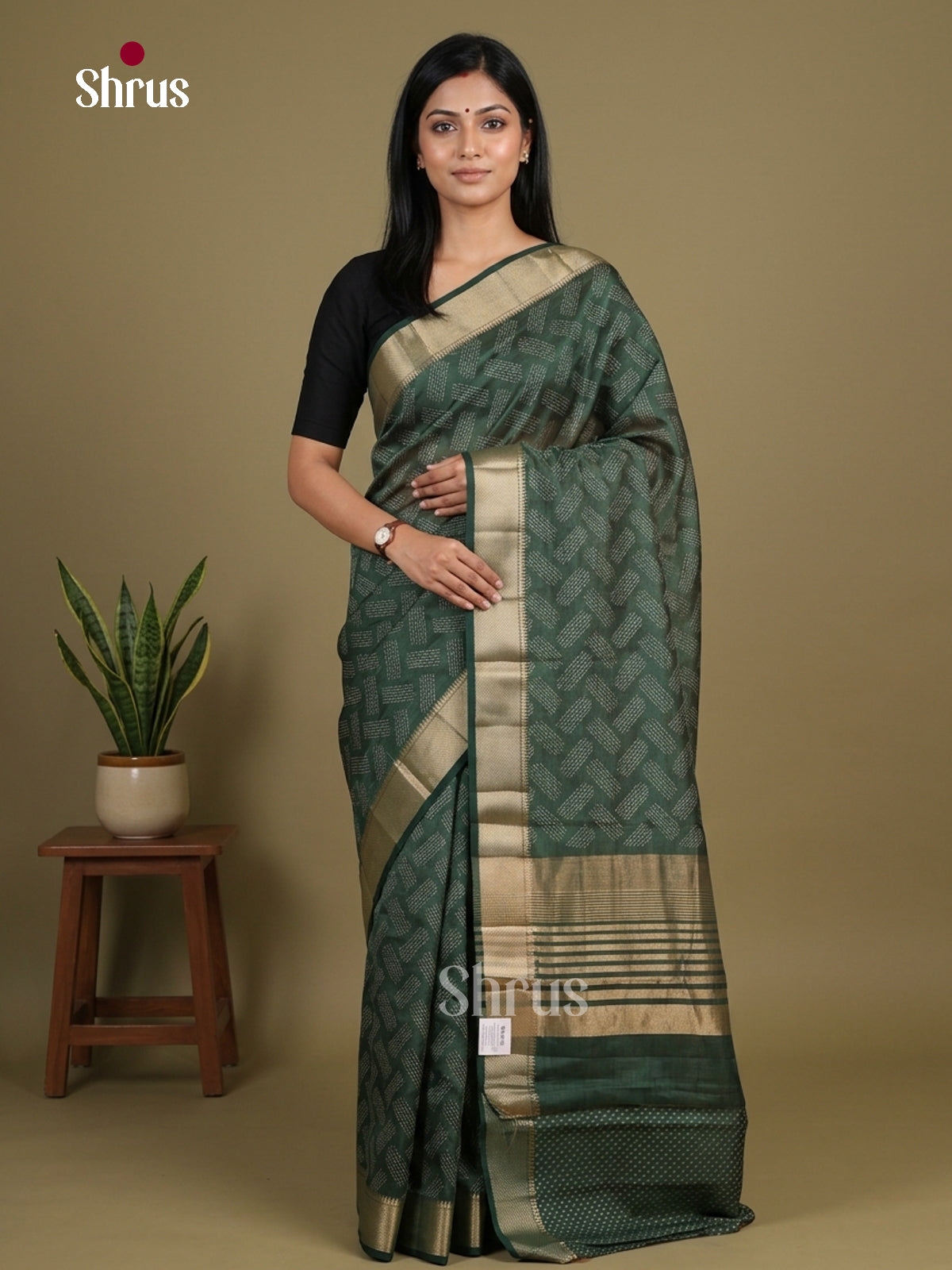Semi Rawsilk Saree - EGS10127 - Shop on Shrus.com
