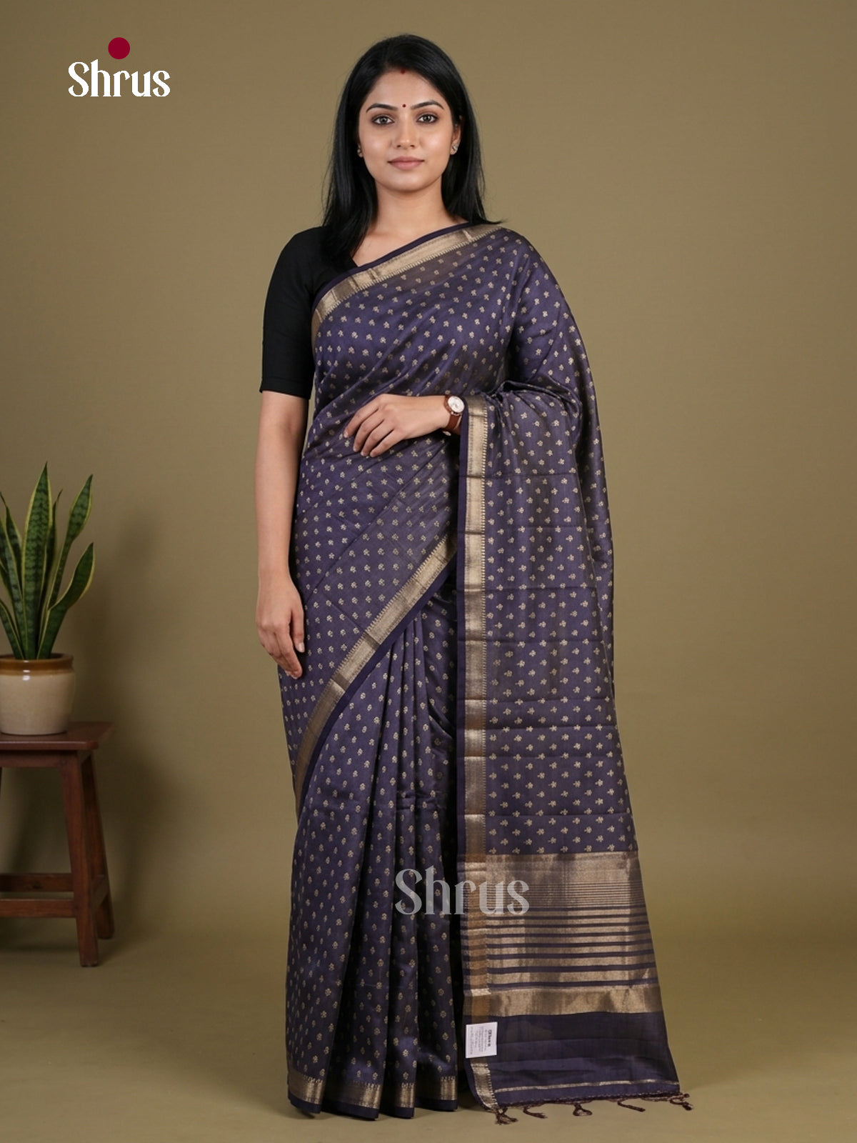 Semi Rawsilk Saree - EGS10145 - Shop on Shrus.com