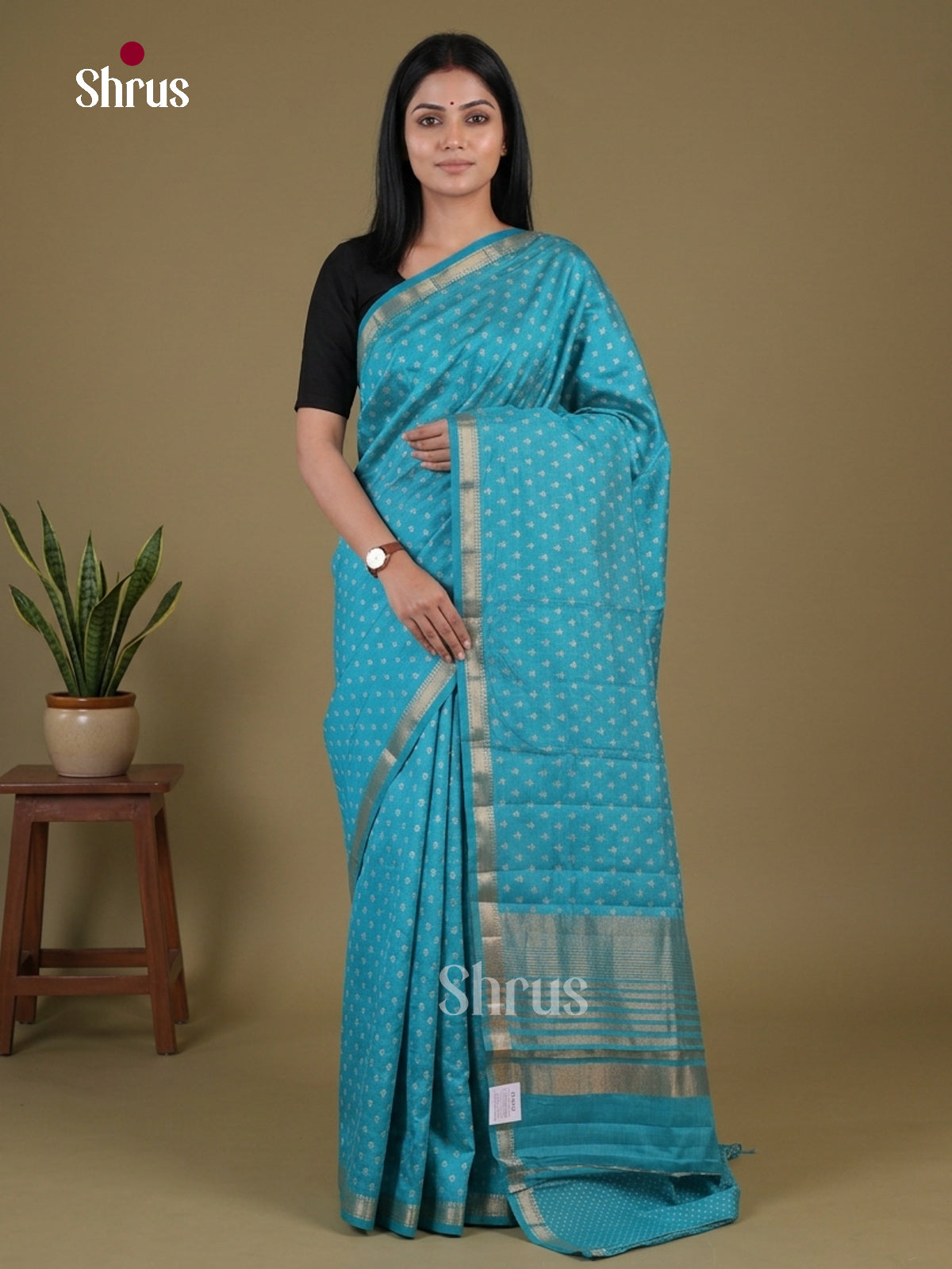 Semi Rawsilk Saree - EGS10146 - Shop on Shrus.com