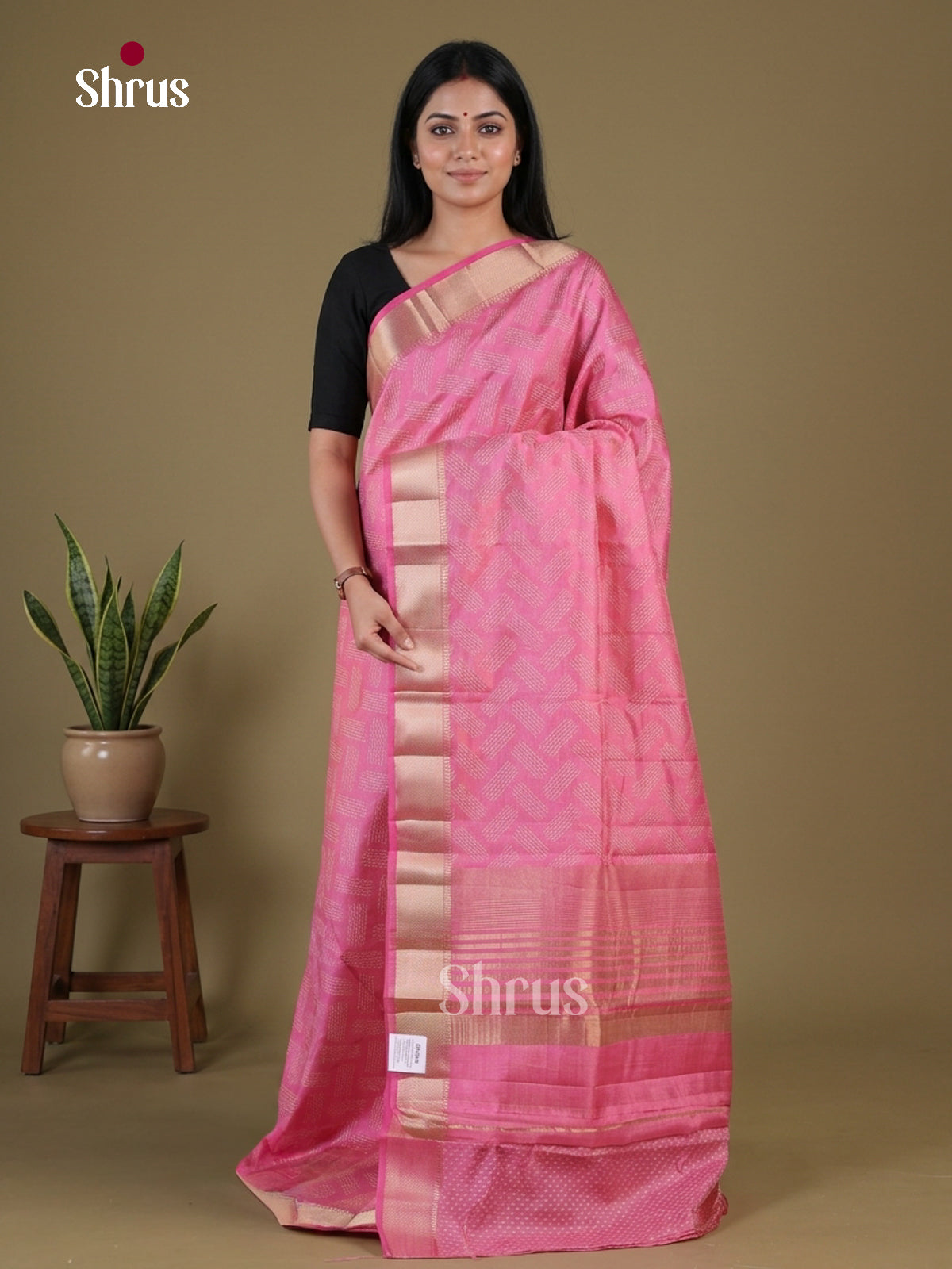 Semi Rawsilk Saree - EGS10163 - Shop on Shrus.com