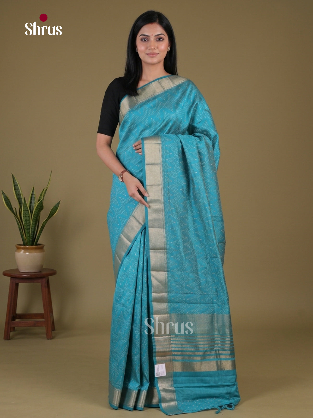 Semi Rawsilk Saree - EGS10175 - Shop on Shrus.com