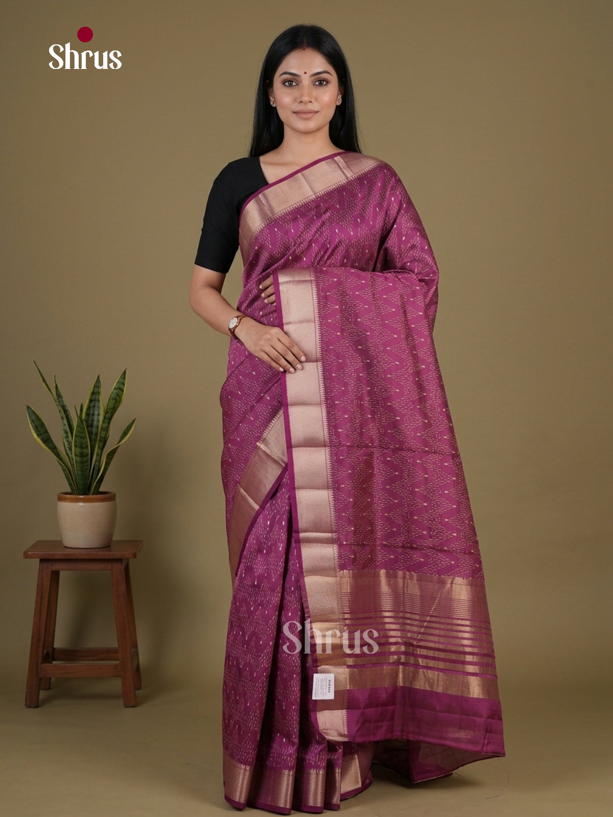 Semi Rawsilk Saree - EGS10176 - Shop on Shrus.com