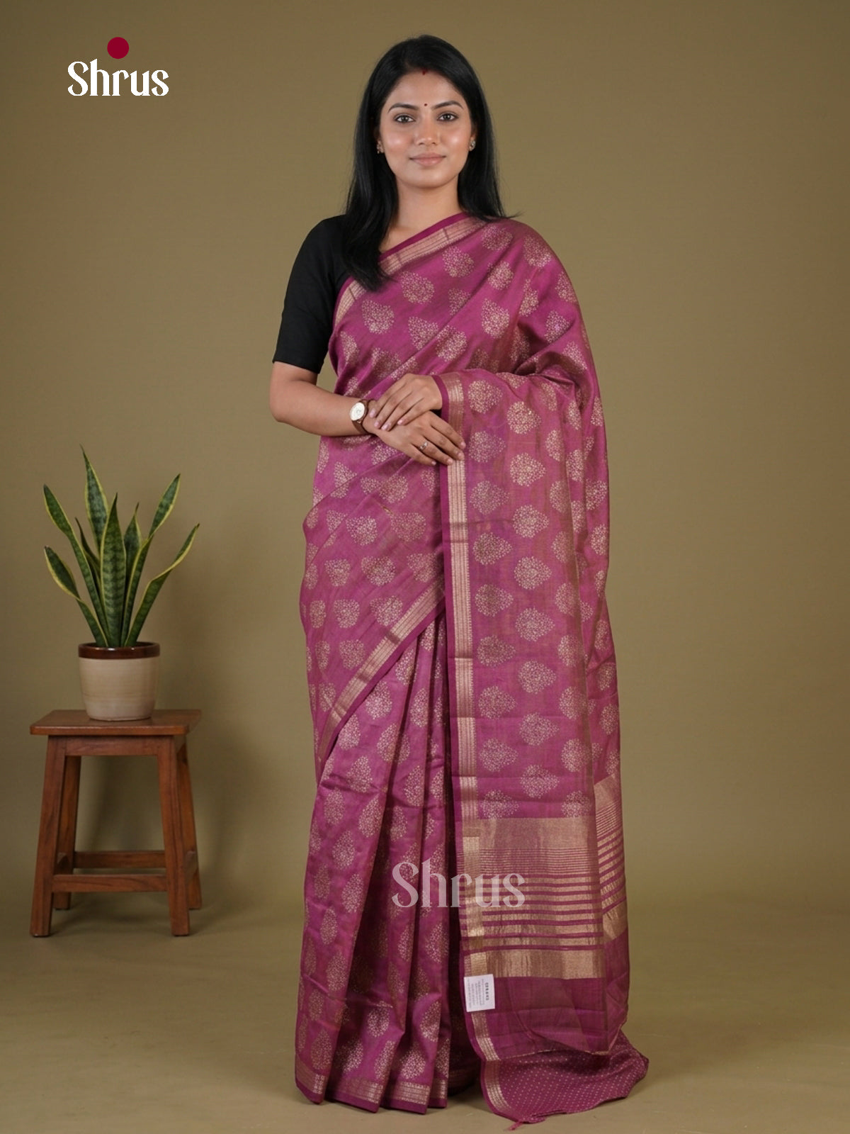 Semi Rawsilk Saree - EGS10258 - Shop on Shrus.com