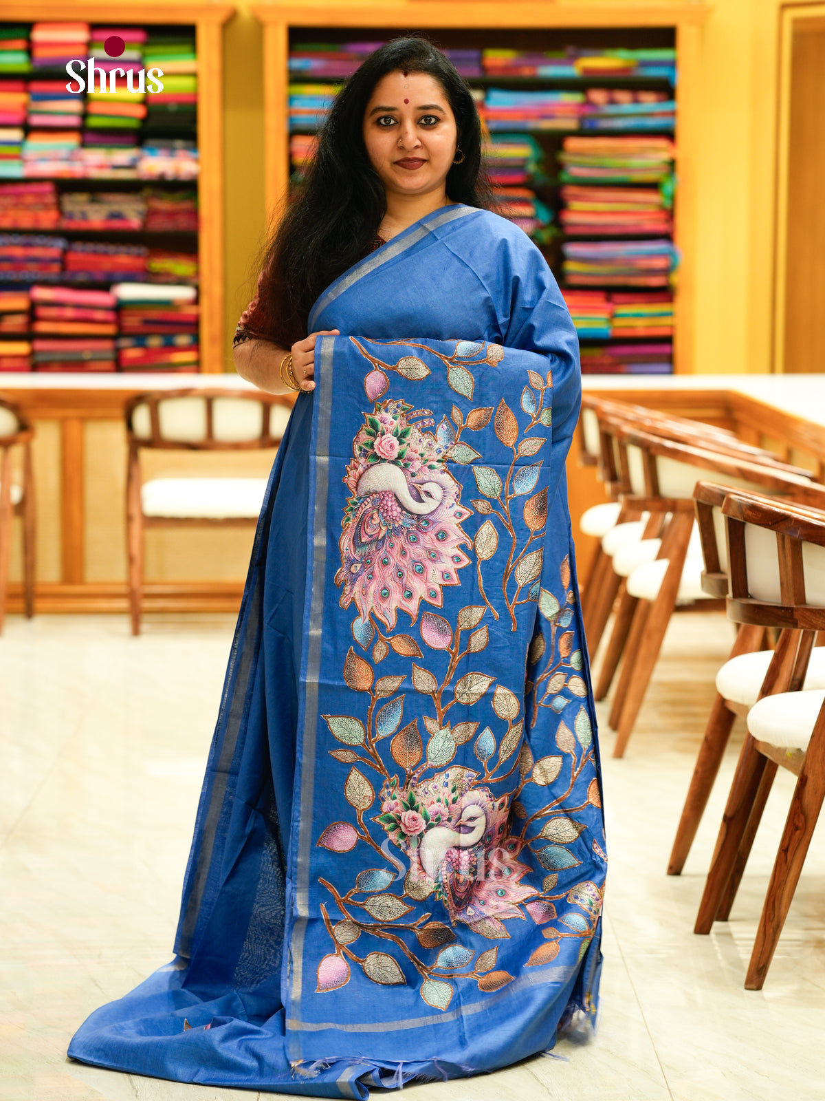 Kalamkari Applique Saree - EGS13018