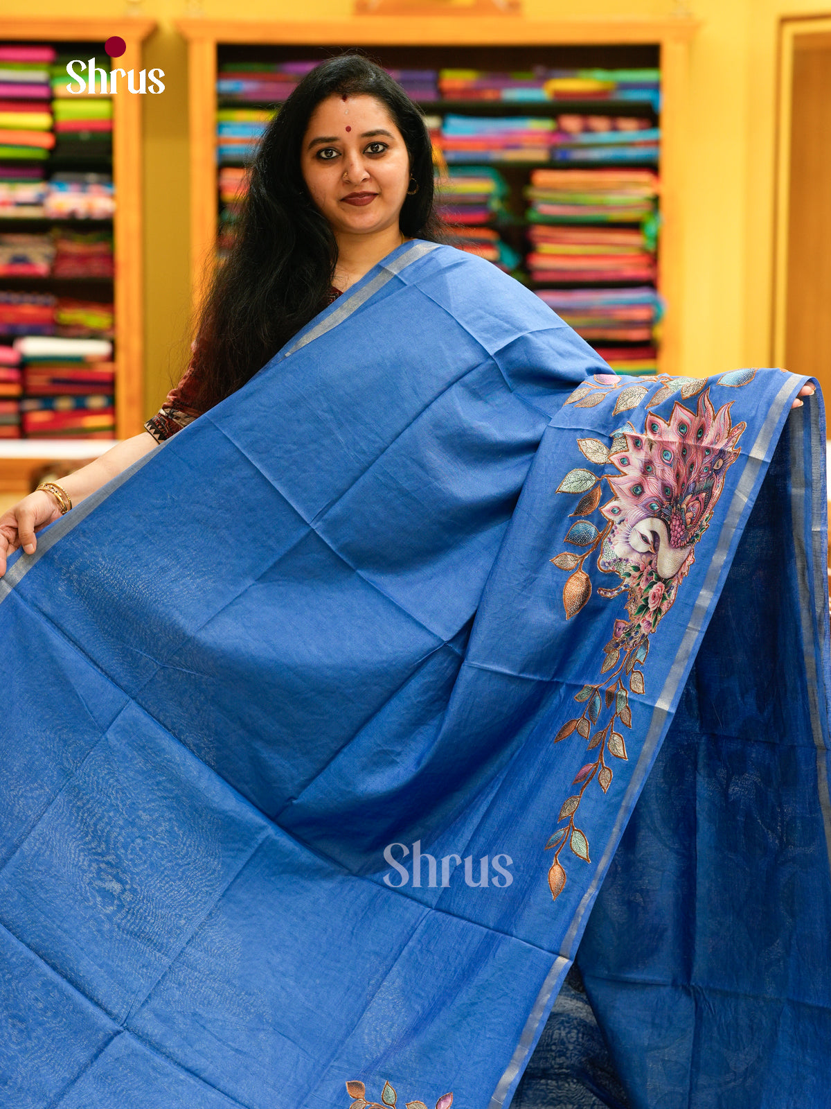 Kalamkari Applique Saree - EGS13018