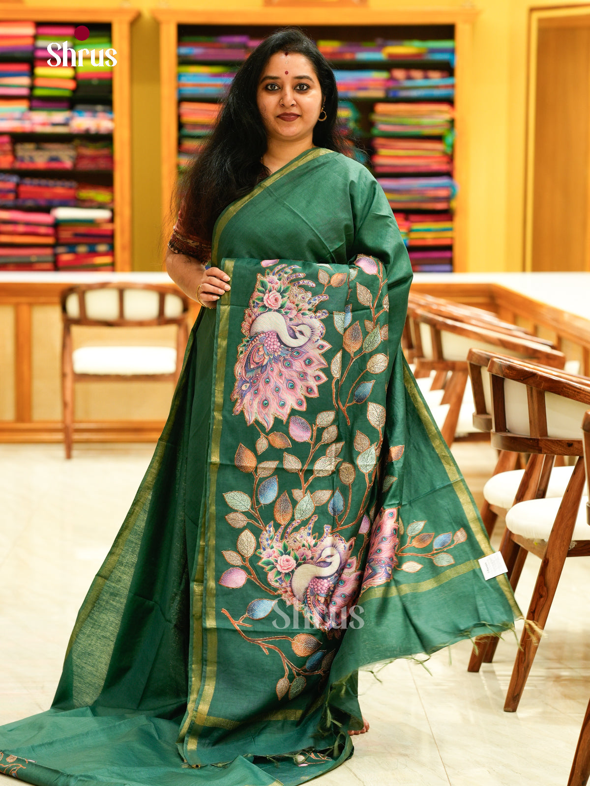 Kalamkari Applique Saree - EGS13020