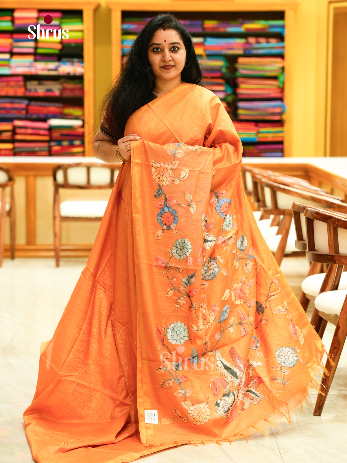 Kalamkari Applique Saree - EGS13024