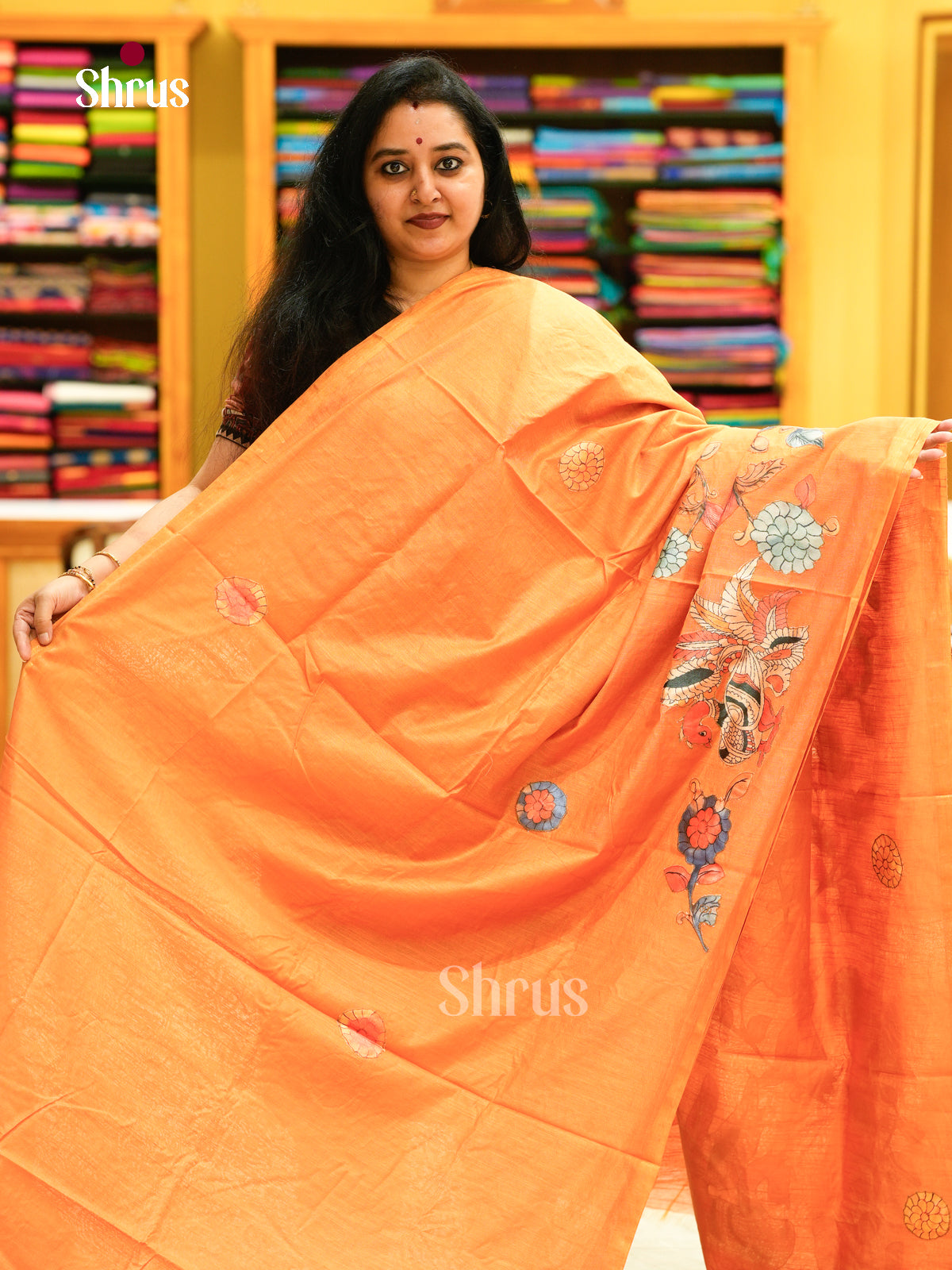 Kalamkari Applique Saree - EGS13024