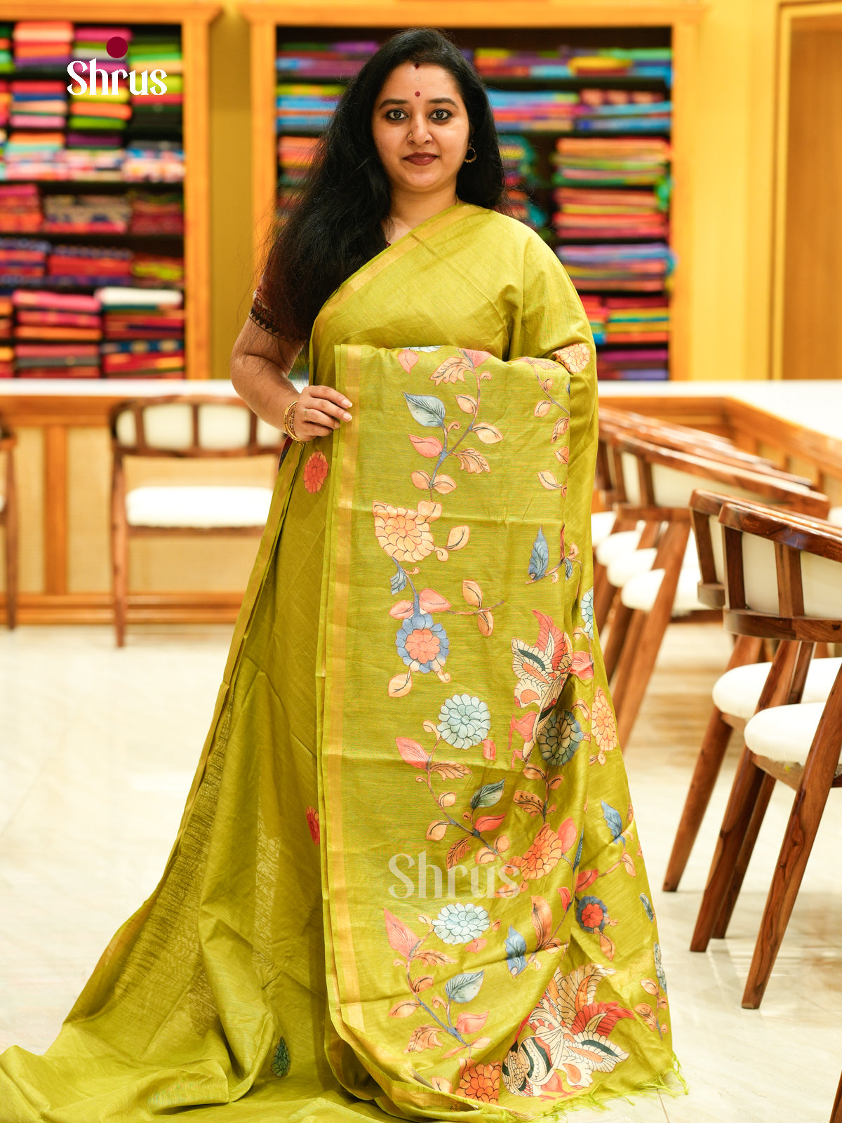 Kalamkari Applique Saree - EGS13026