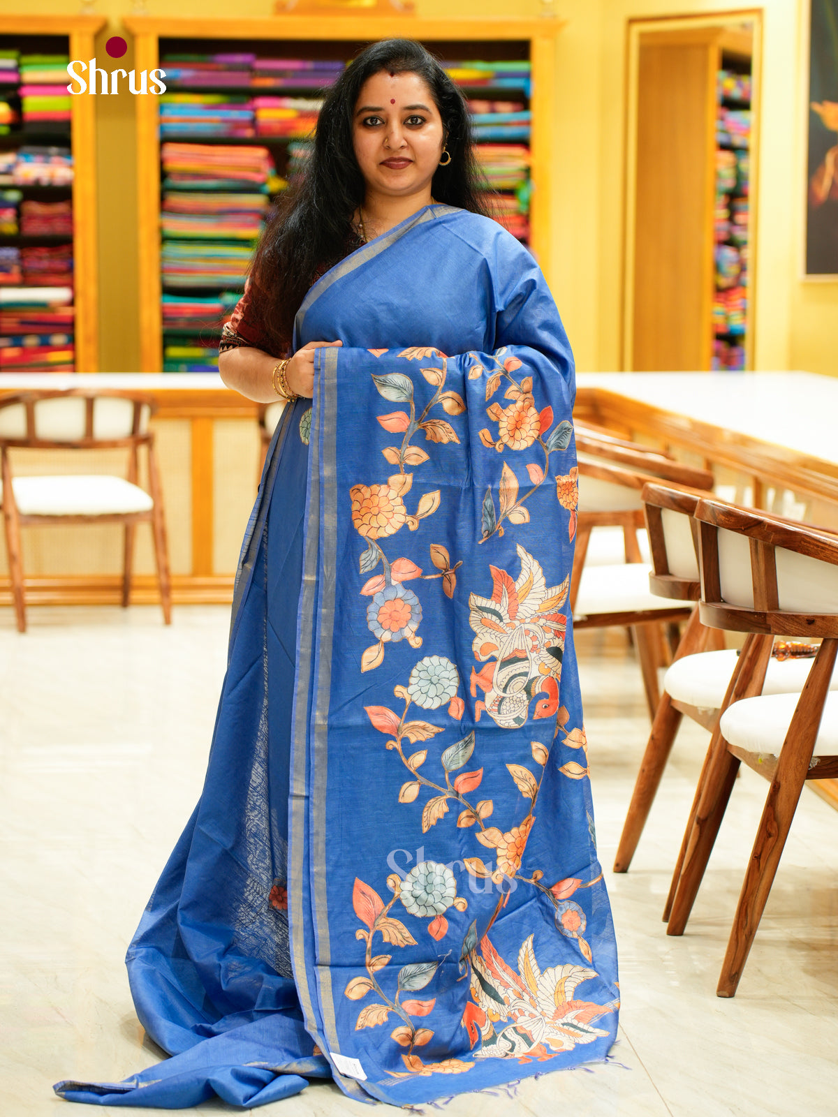 Kalamkari Applique Saree - EGS13029