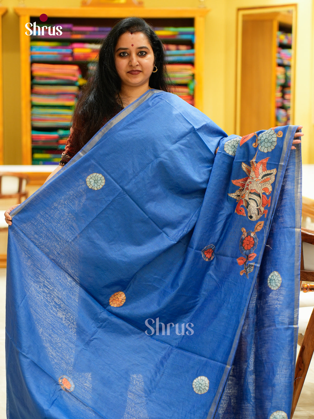 Kalamkari Applique Saree - EGS13029