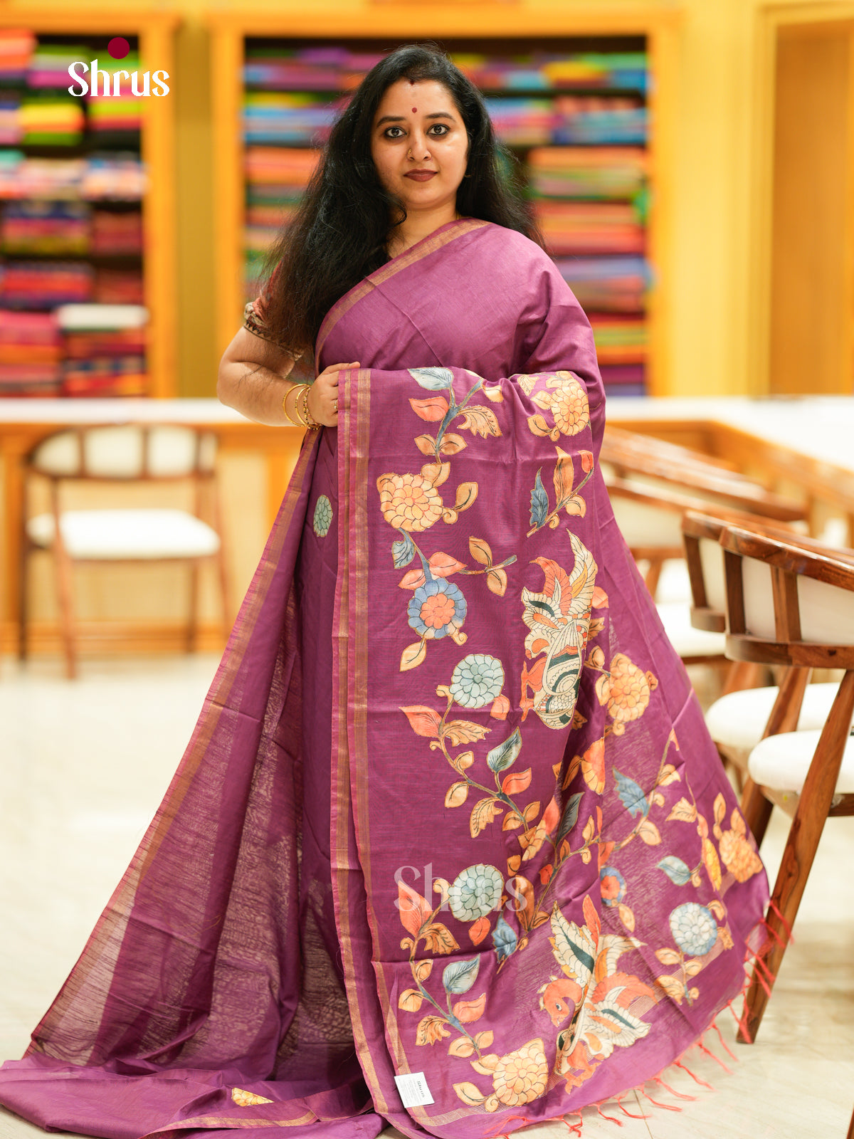 Kalamkari Applique Saree - EGS13031
