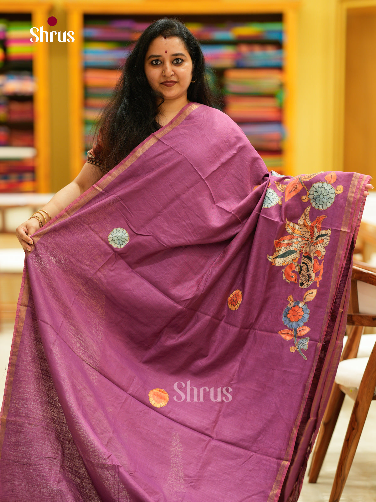 Kalamkari Applique Saree - EGS13031