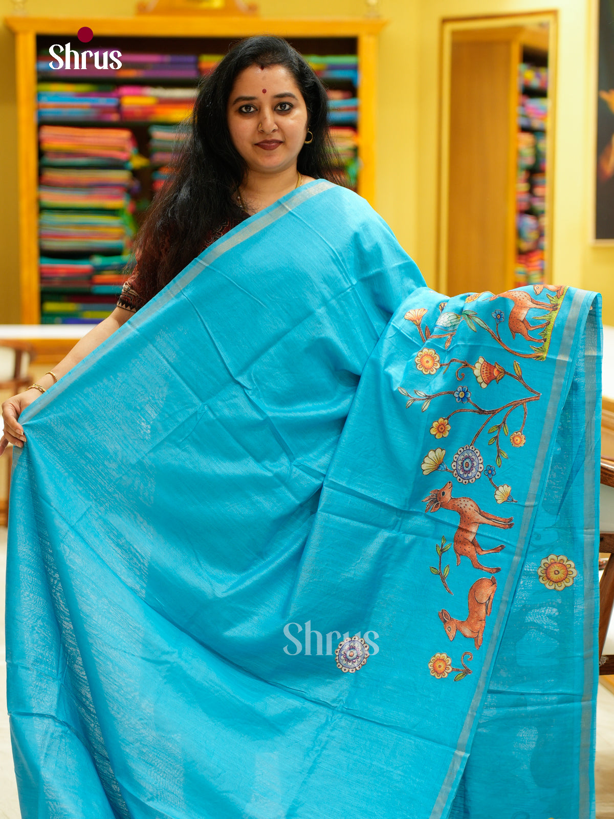 Kalamkari Applique Saree - EGS13035