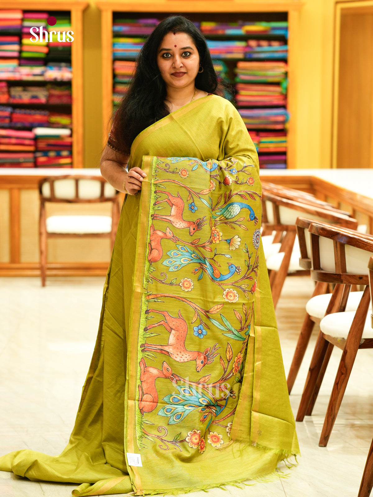 Kalamkari Applique Saree - EGS13041