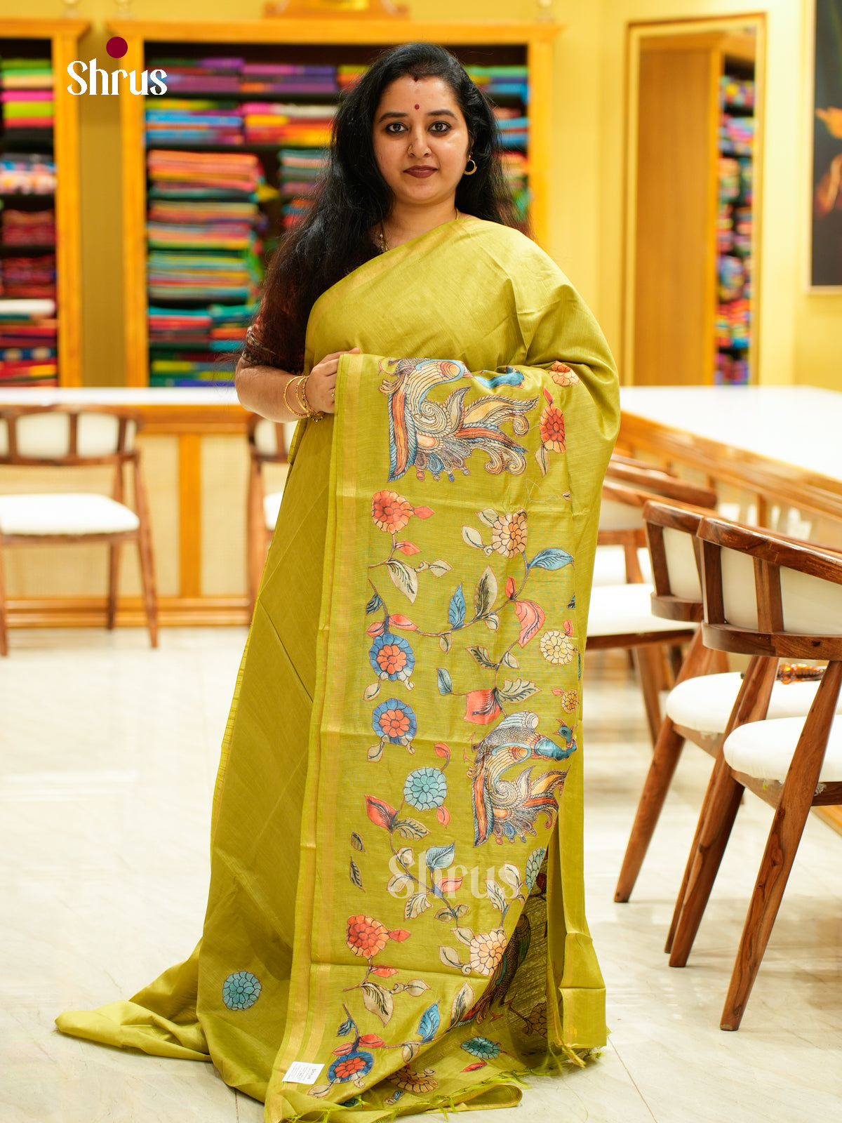 Kalamkari Applique Saree - EGS13042