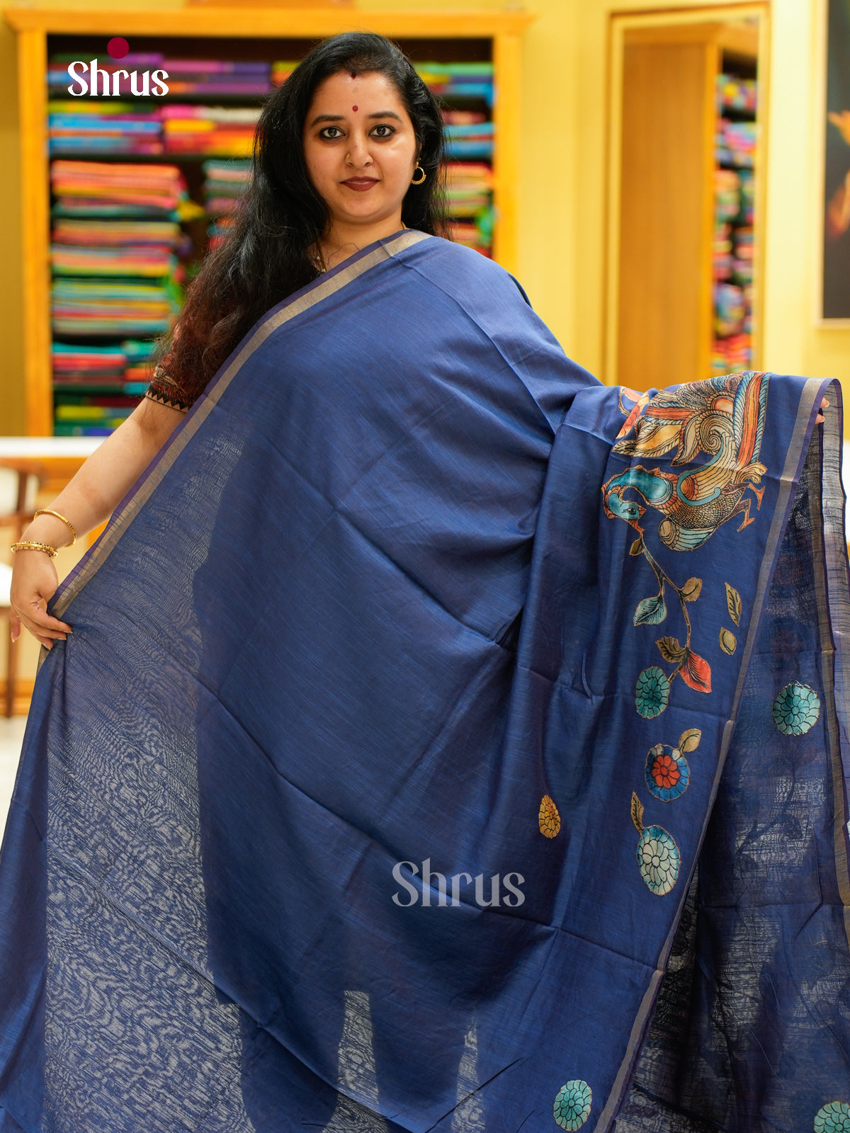Kalamkari Applique Saree - EGS13046