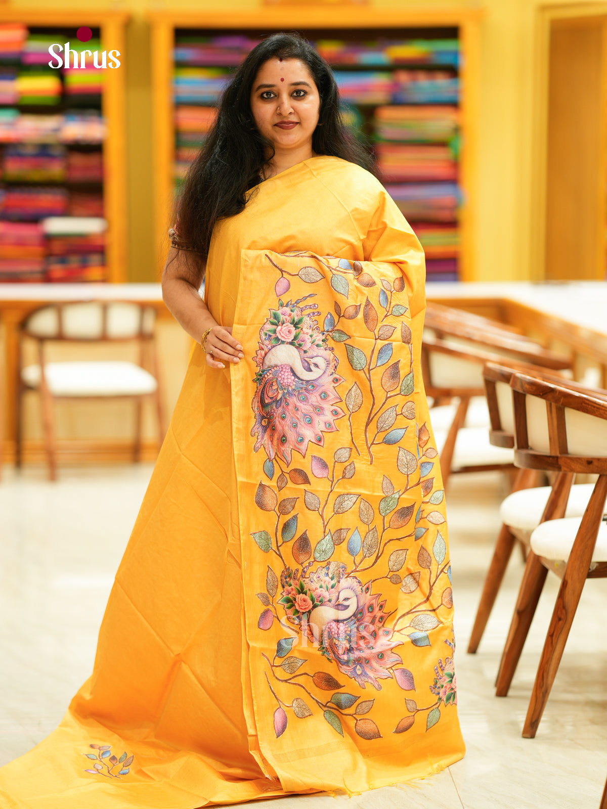 Kalamkari Applique Saree - EGS13063