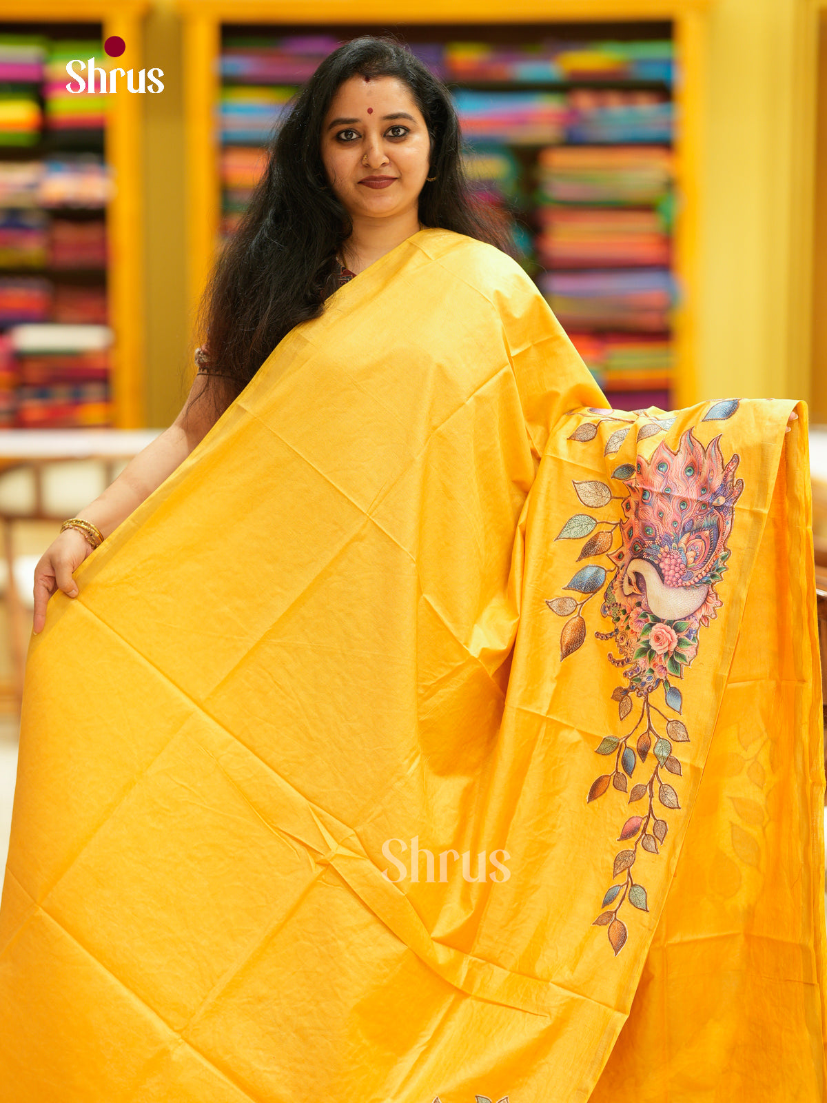 Kalamkari Applique Saree - EGS13063