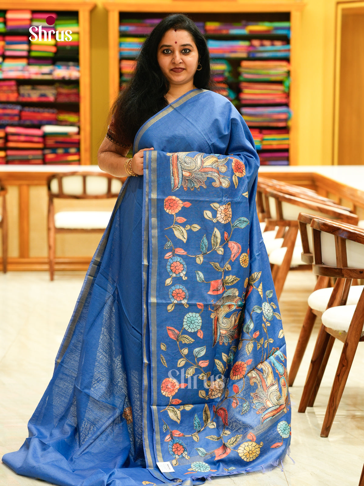 Kalamkari Applique Saree - EGS13067