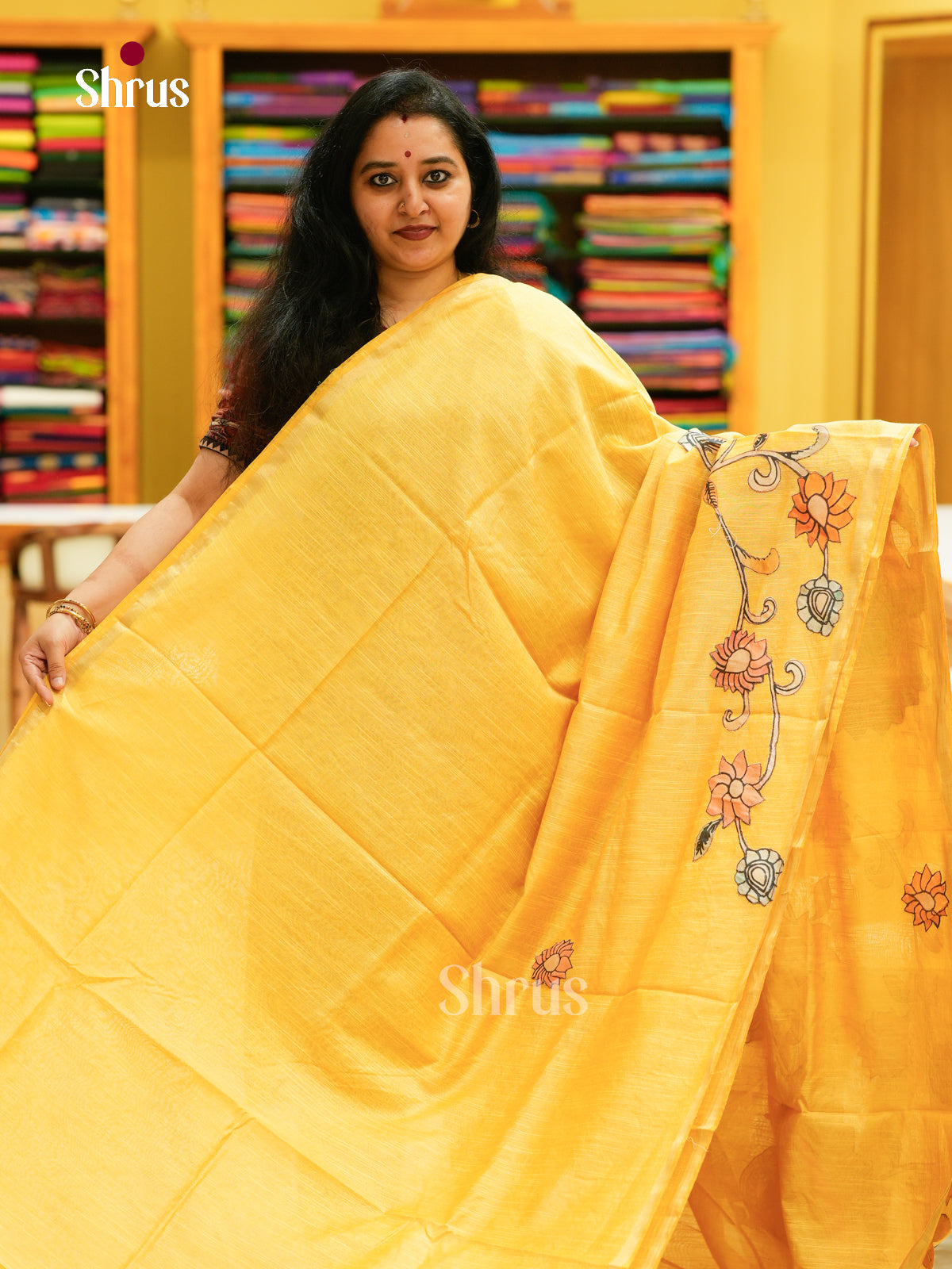 Kalamkari Applique Saree - EGS13092