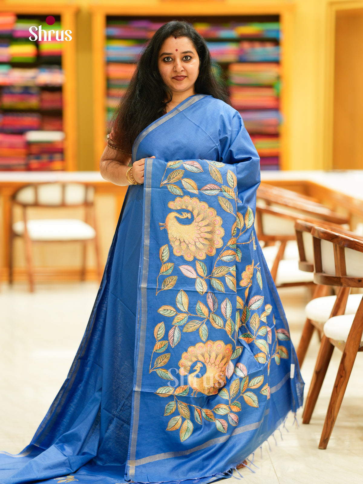 Kalamkari Applique Saree - EGS13093