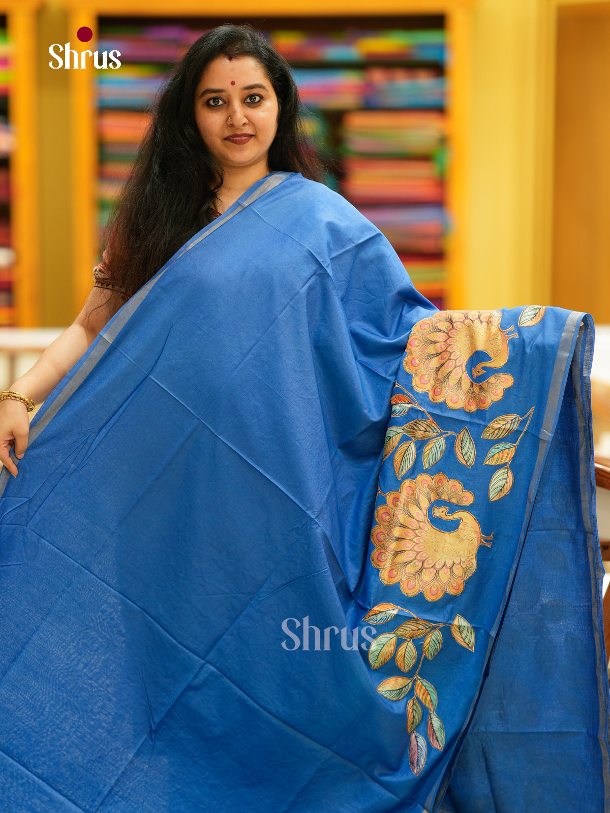 Kalamkari Applique Saree - EGS13093