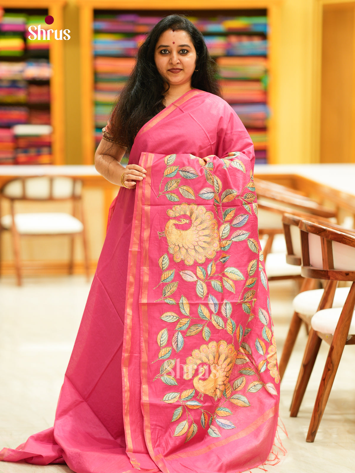 Kalamkari Applique Saree - EGS13099